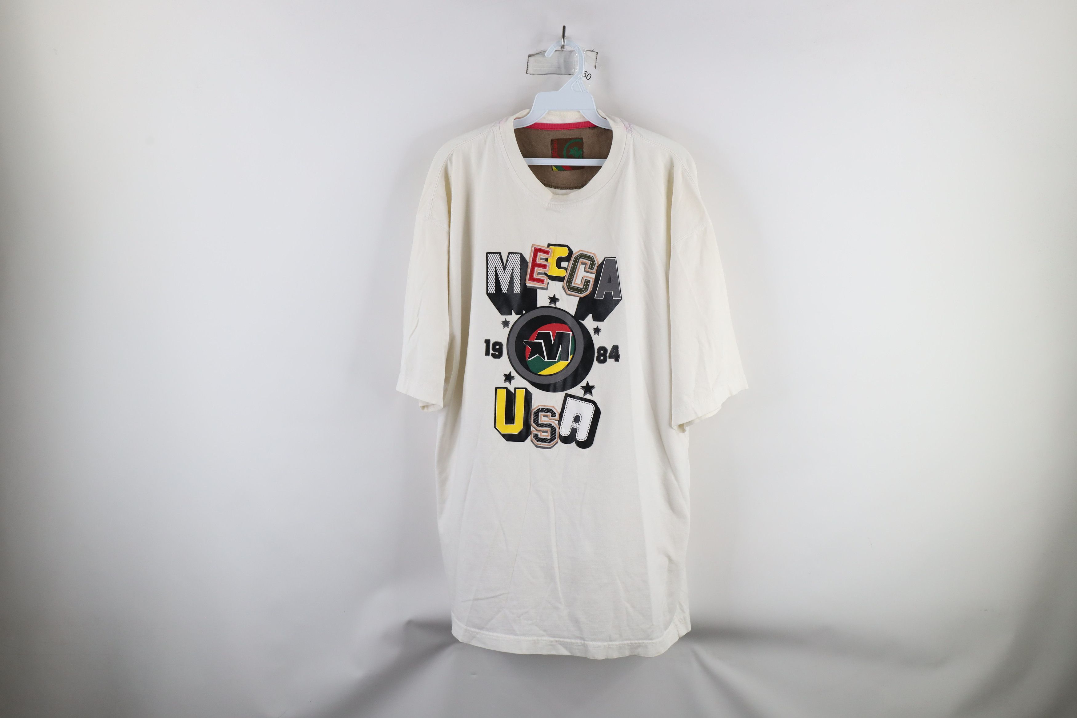 Mecca × Vintage Vintage Mecca USA Out Hip Hop Short Sleeve T-Shirt White Size US XL / EU 56 / 4 - 1 Thumbnail