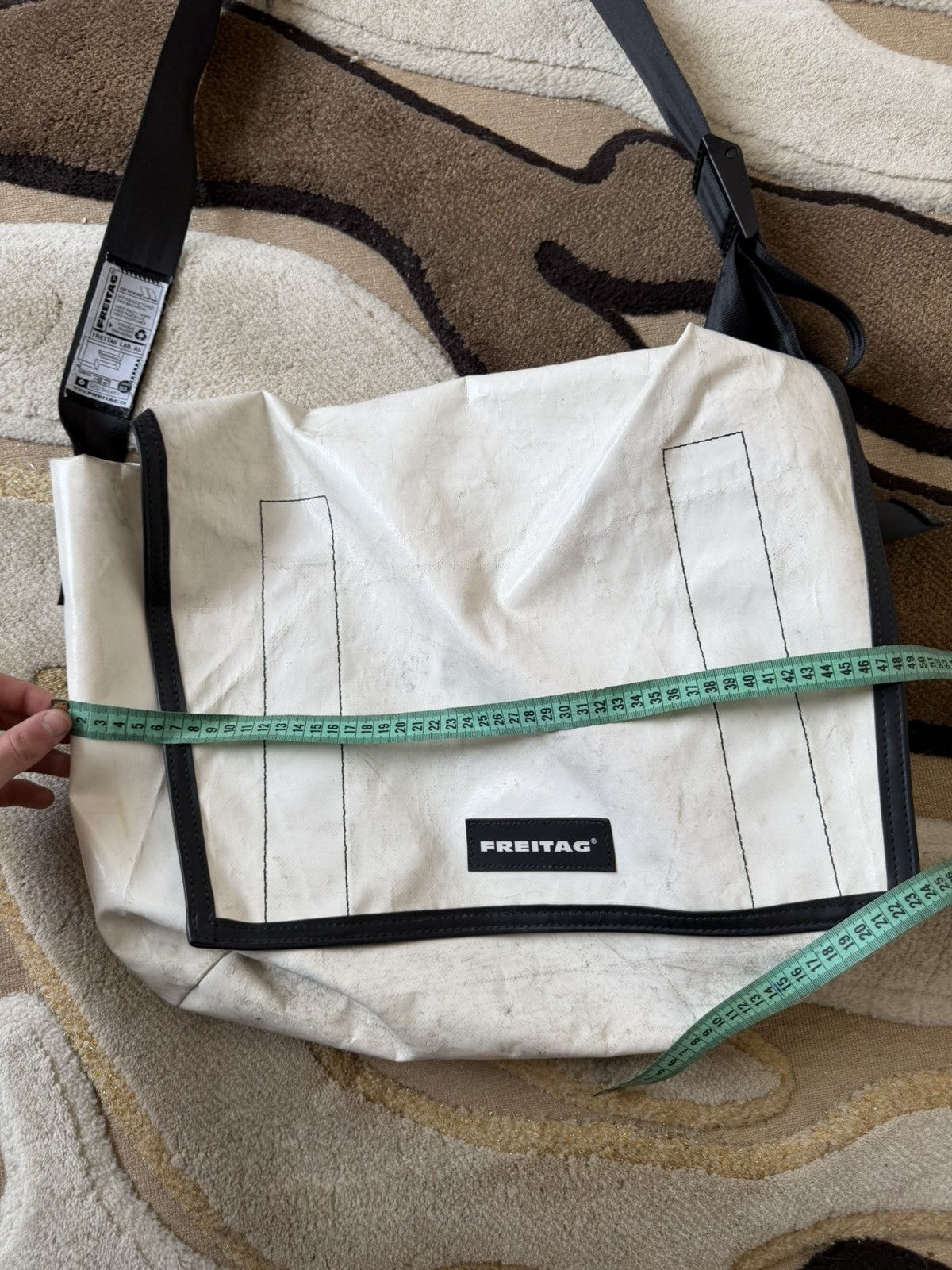 Freitag Freitag Recycled White Crossbody Big Messenger Bag Size ONE SIZE - 15 Thumbnail