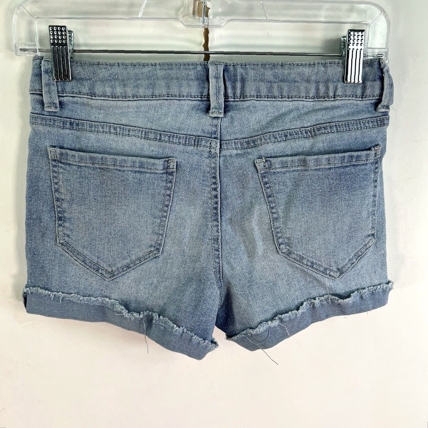 Denime VINTAGE Mudd Girls Denim Shorts Womens Size 14 Low Rise Lace Embroidered Casual Summer Size 36" / US 14 / IT 50 - 4 Thumbnail