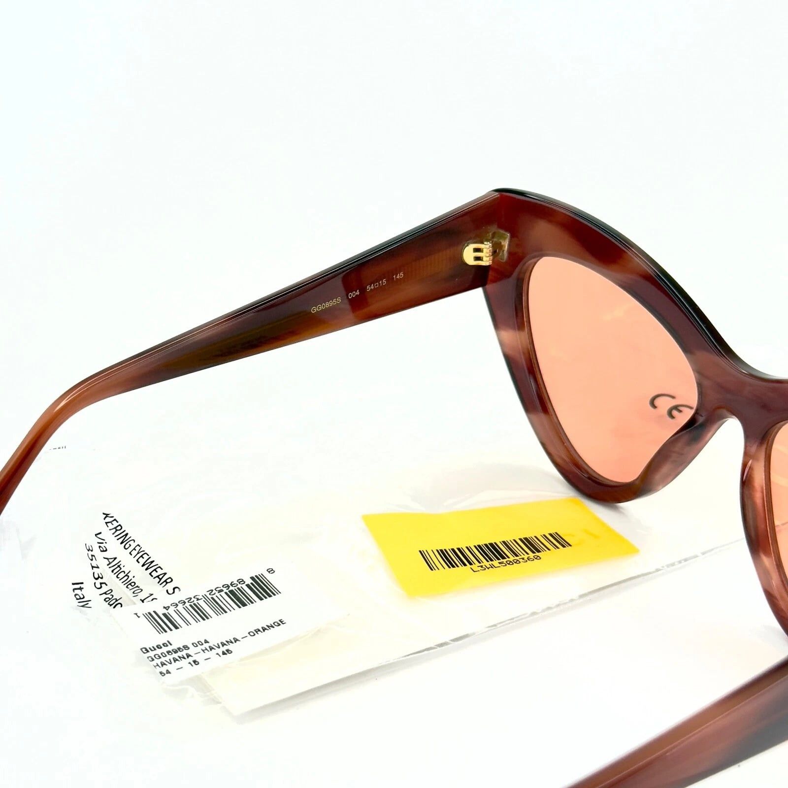 Gucci GUCCI Gg0895s 0895 Havana 004 Fashion Chunky Sunglasses Size ONE SIZE - 2 Thumbnail