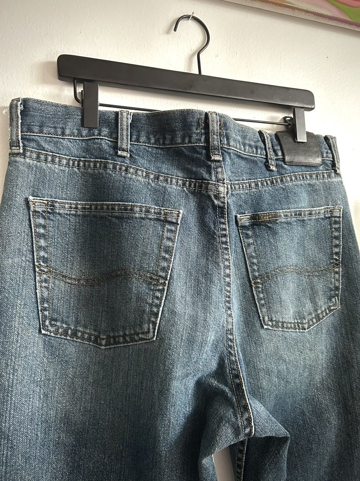 Lee Y2K Lee Denim Medium Wash Whiskered Jeans Size US 36 / EU 52 - 4 Thumbnail
