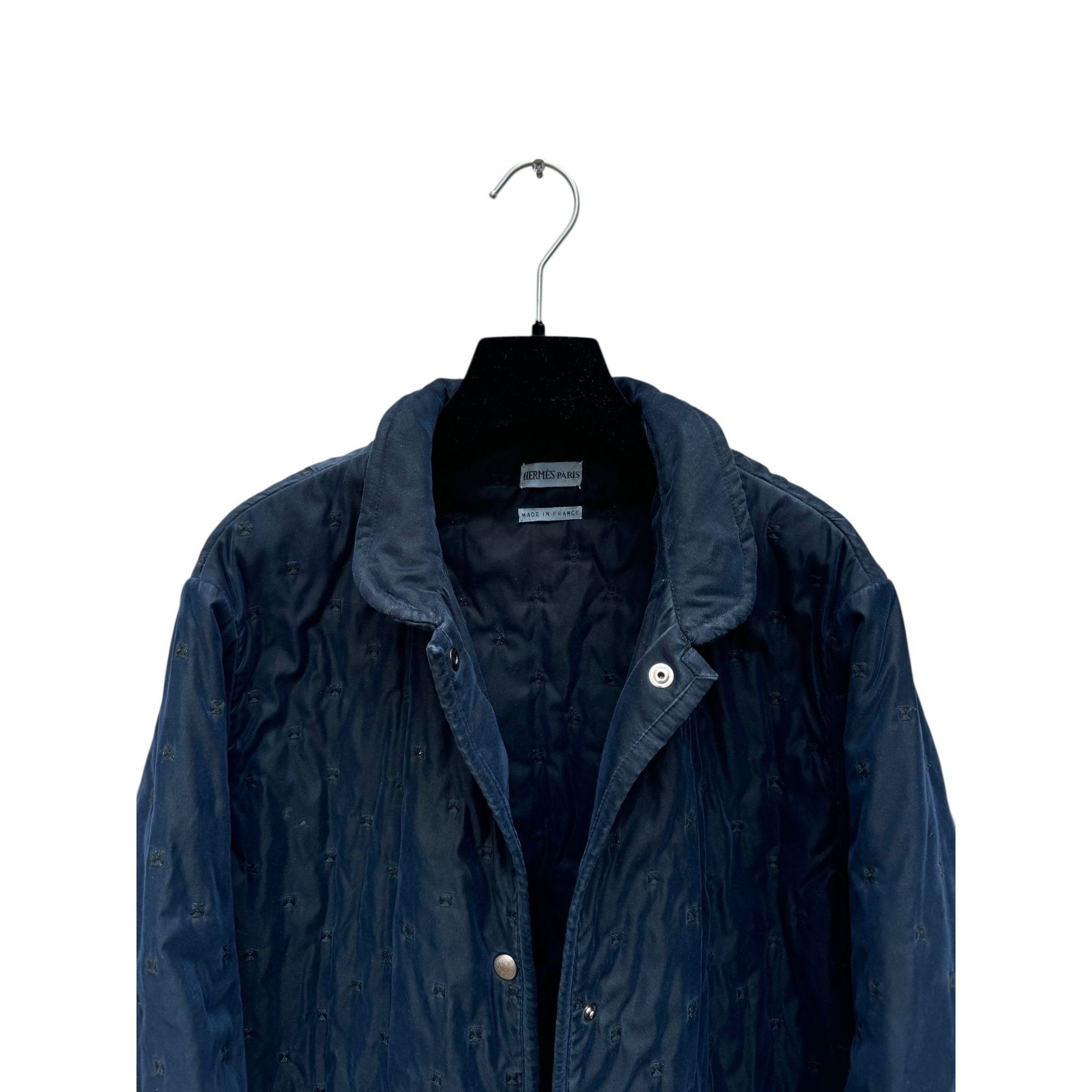 Hermes Hermes by Martin Margiela Navy Quilted Jacket Size 34 / XS Size XS / US 0-2 / IT 36-38 - 2 Thumbnail