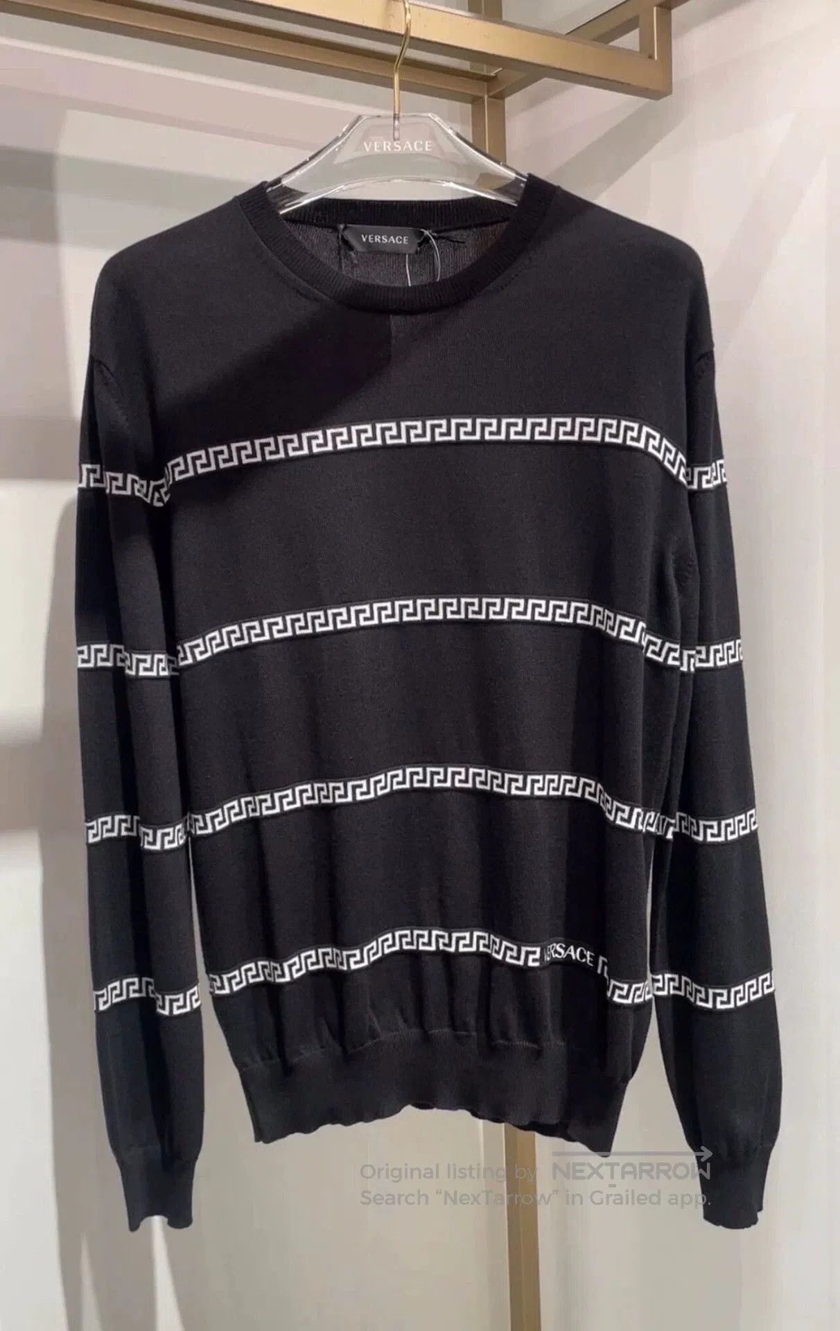 Versace Versace Men's Knit Sweater with Trim. Size US XXL / EU 58 / 5 - 1 Thumbnail