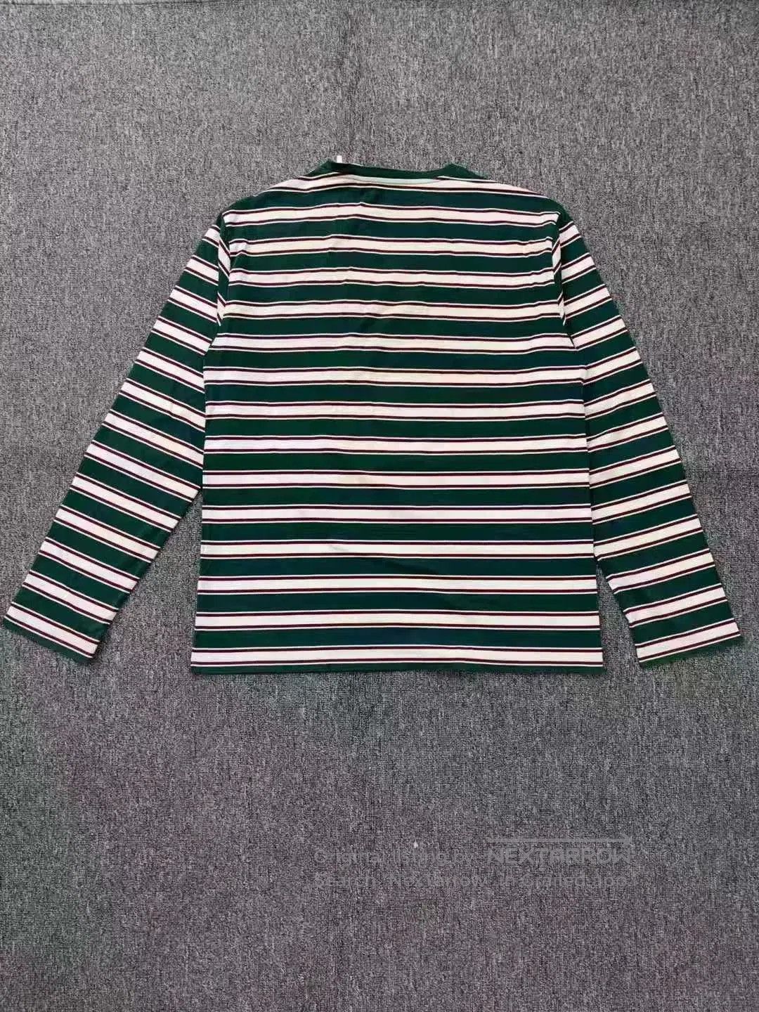 Miu Miu miumiu green and white striped long sleeve top. Size S / US 4 / IT 40 - 3 Thumbnail