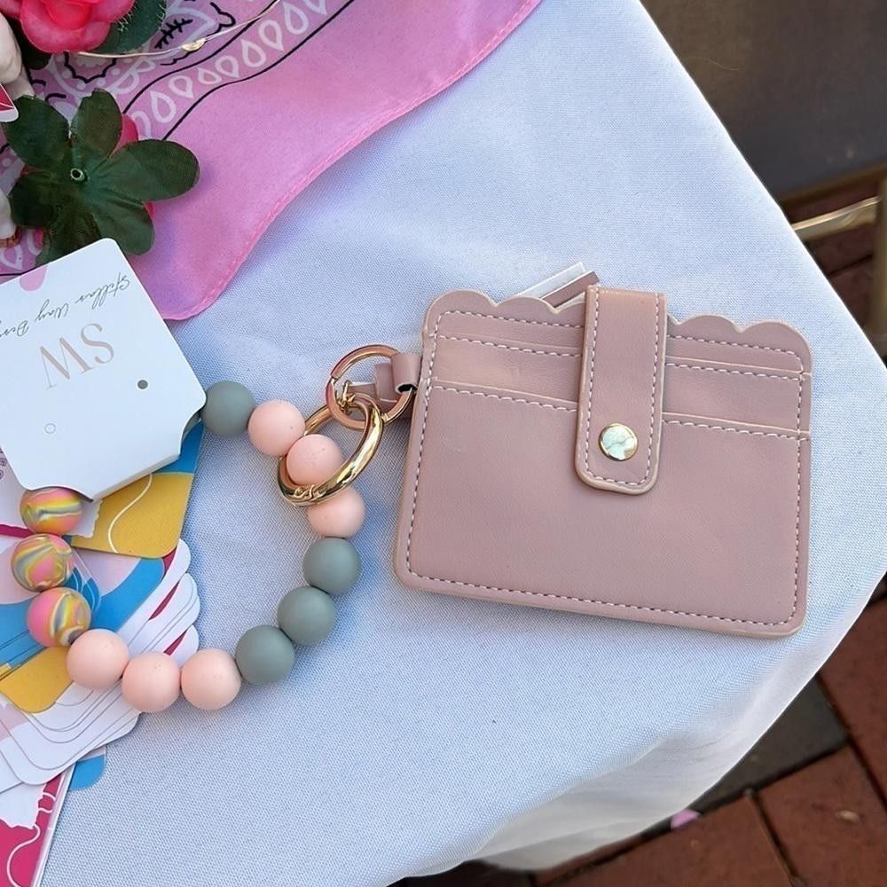 Designer Pink wallet beaded keychain Size ONE SIZE - 2 Thumbnail