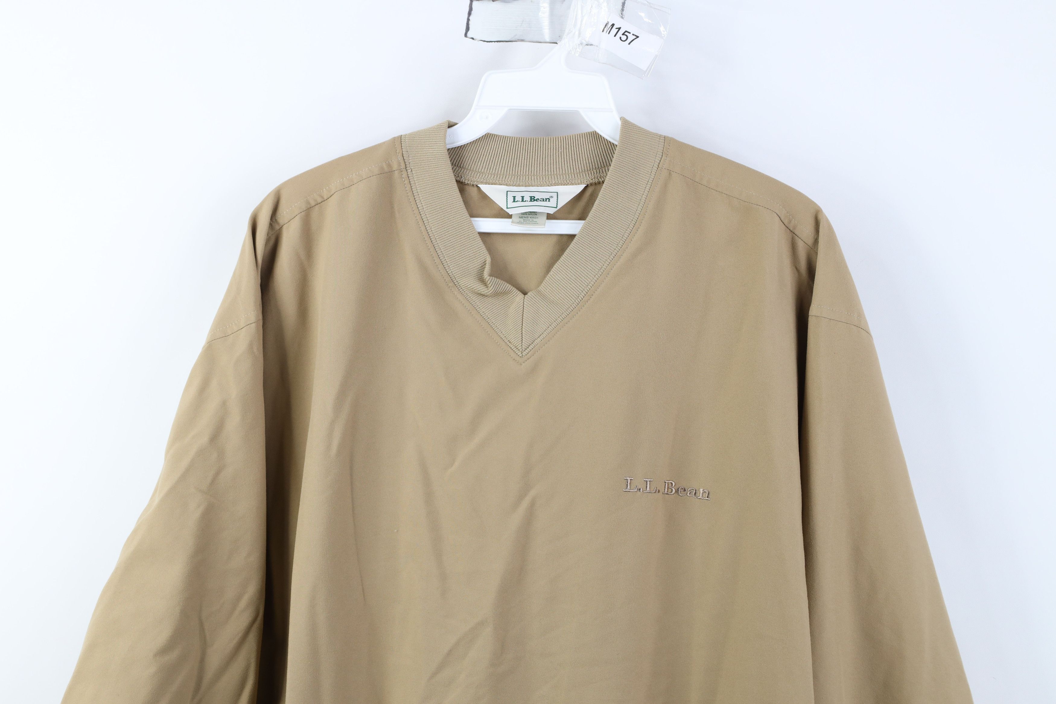 L.L. Bean Vintage 90s LL Bean V-Neck Pullover Windbreaker Jacket Beige Size US L / EU 52-54 / 3 - 2 Thumbnail