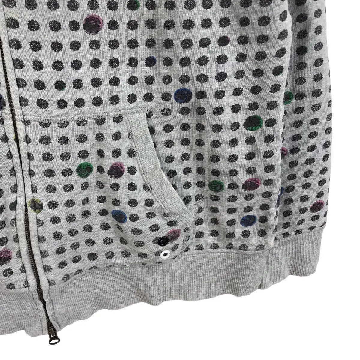 Quiksilver Vintage QUIKSILVER SURFING Polka Dot Fleece Hoodie Jacket Size US L / EU 52-54 / 3 - 4 Thumbnail