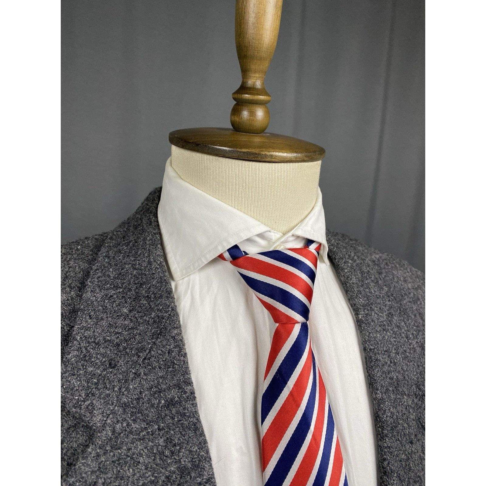 Harris Tweed Harris Tweed Herringbone Men's Gray Wool Blazer Sportcoat Ja Size 52S - 6 Thumbnail