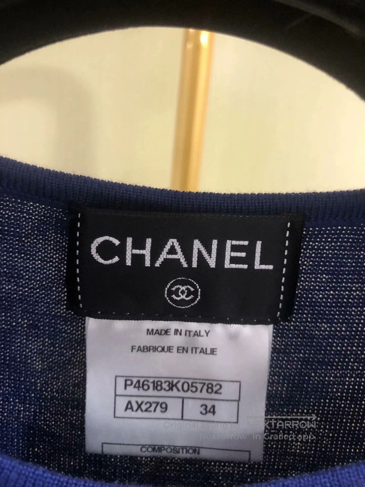 Chanel Chanel Blue Knitted Vest with Logo. Size S / US 4 / IT 40 - 6 Thumbnail