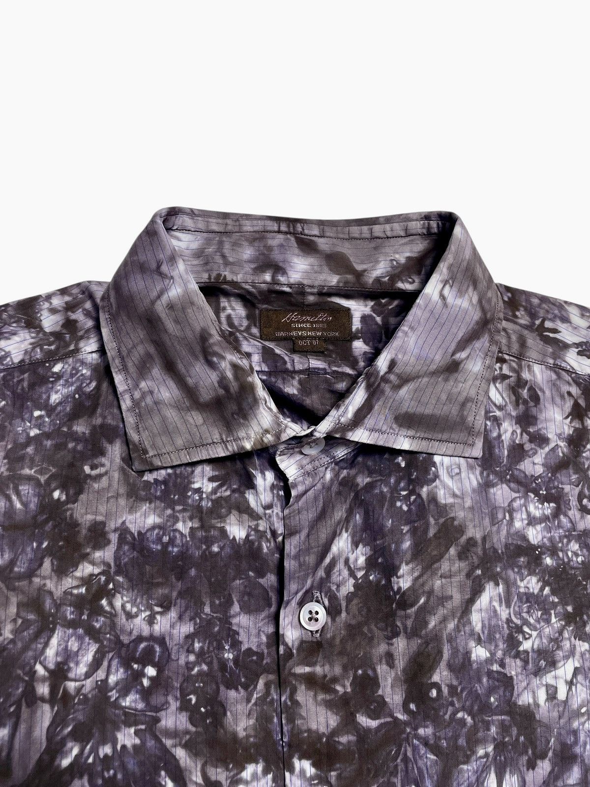Issey Miyake Hamilton - Pattern Flower Art Long Shirt Size US L / EU 52-54 / 3 - 9 Thumbnail