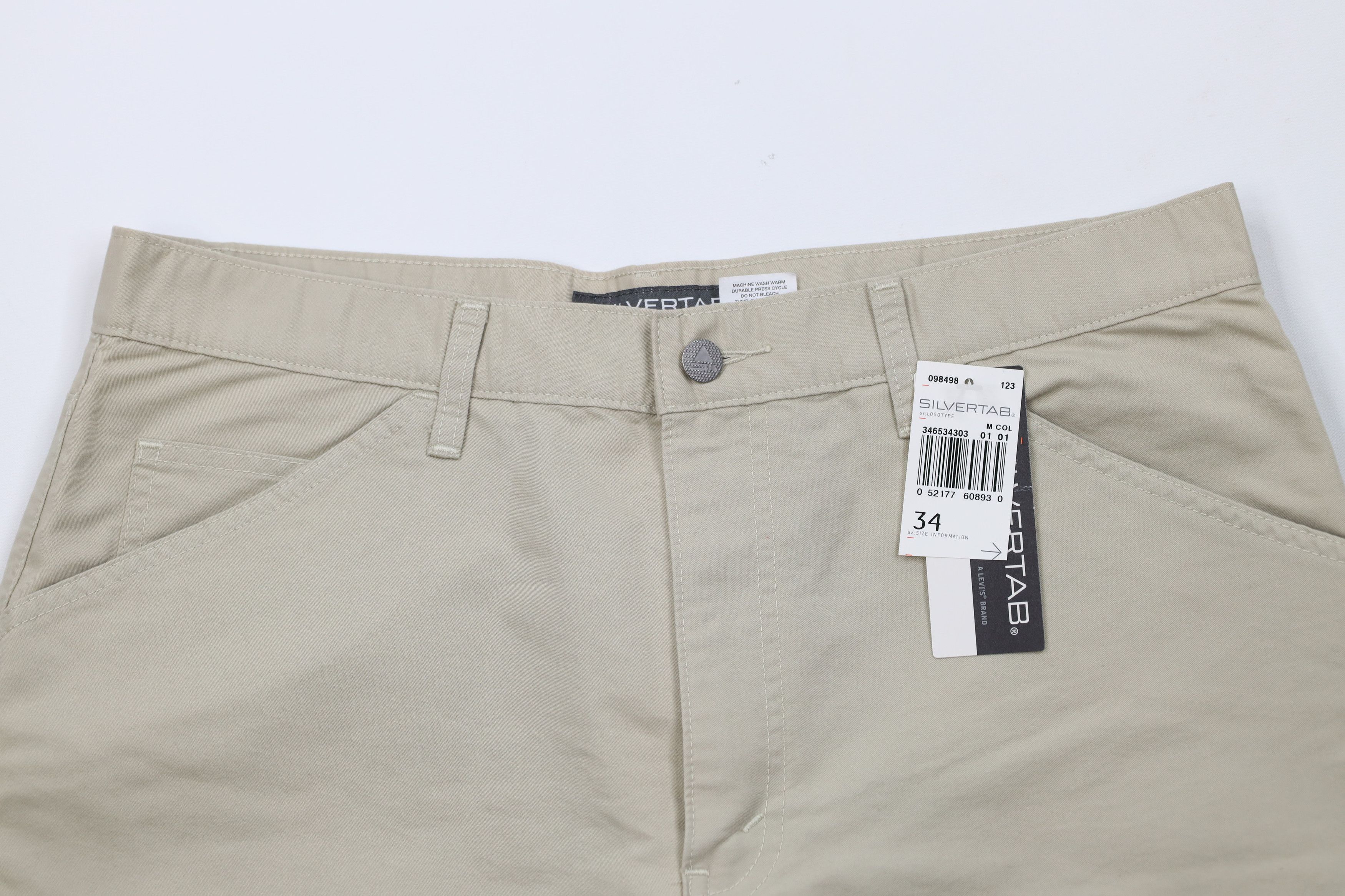 Levi's Deadstock Vintage 90s Levis SilverTab Pocket Cargo Shorts Size US 34 / EU 50 - 2 Thumbnail