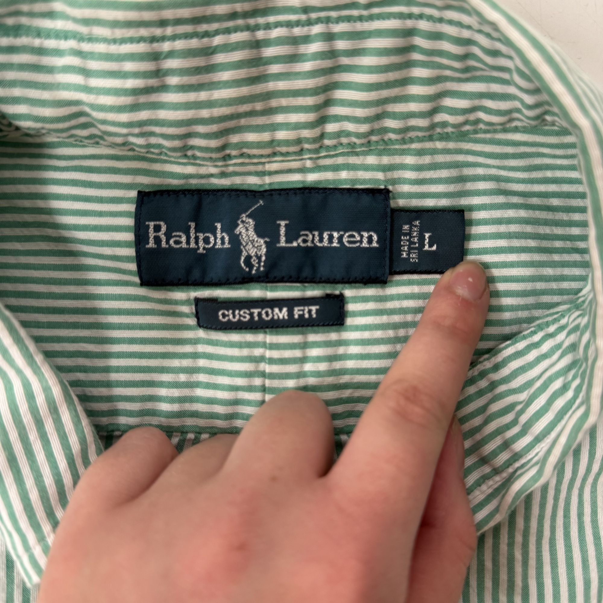 Ralph Lauren Ralph Lauren CUSTOM FIT Stripe Button Up Spring EASTER Shirt Size US L / EU 52-54 / 3 - 6 Thumbnail