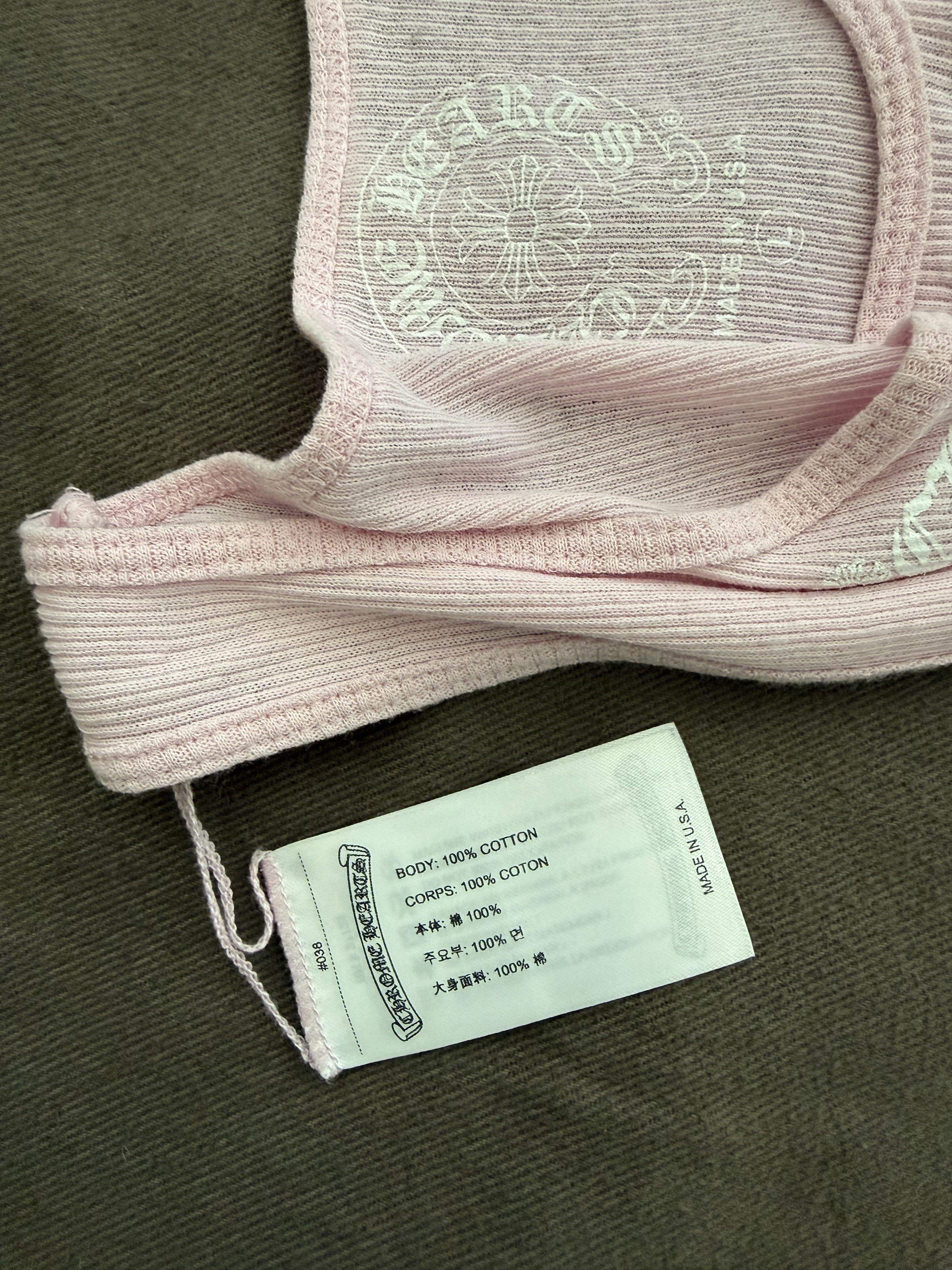 Chrome Hearts CHROME HEARTS PINK “LOVE YOU” TANK TOP Size L / US 10 / IT 46 - 7 Thumbnail
