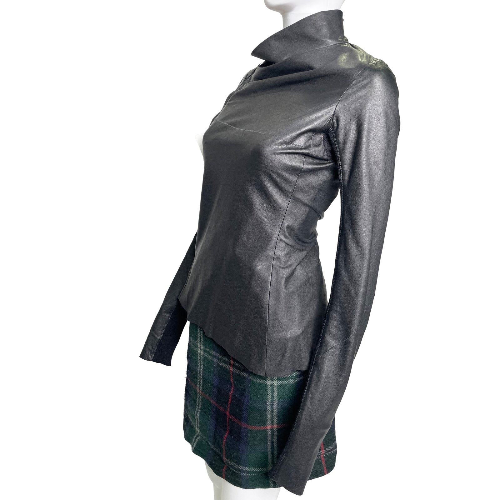 Rick Owens Leather Shirt Size M / US 6-8 / IT 42-44 - 4 Thumbnail