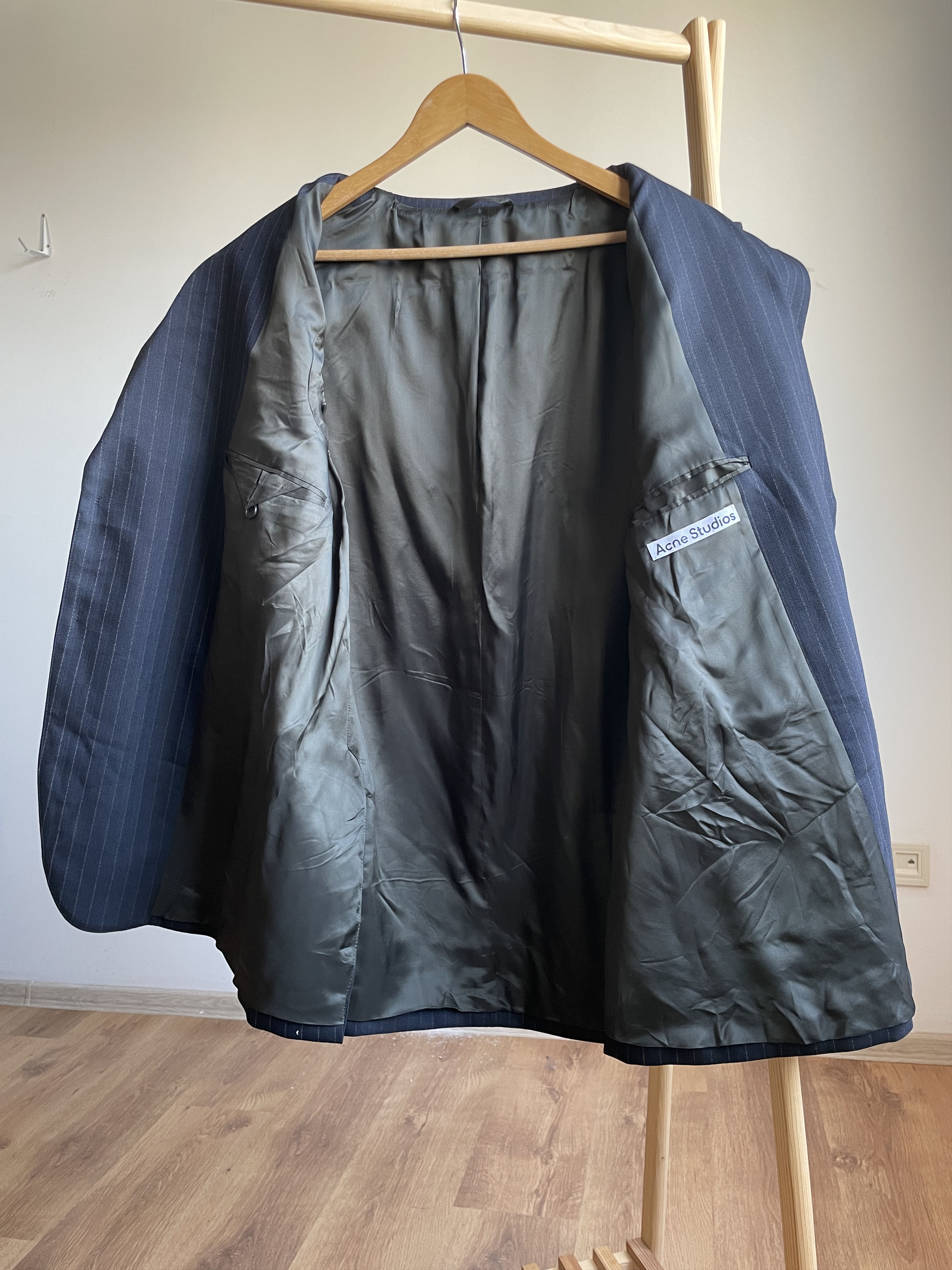 Acne Studios Acne Studios Pinstripe Navy Suit Jacket Blazer Size EUR 52 Size 42R - 3 Thumbnail