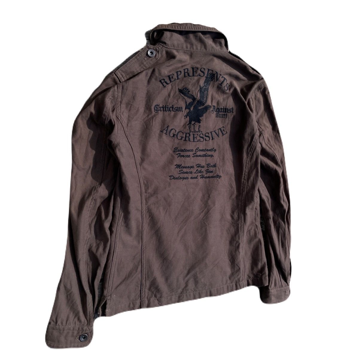 If Six Was Nine 2000s SHELLAC Eagle Poem Military Jacket Japanese archive Size US S / EU 44-46 / 1 - 3 Thumbnail
