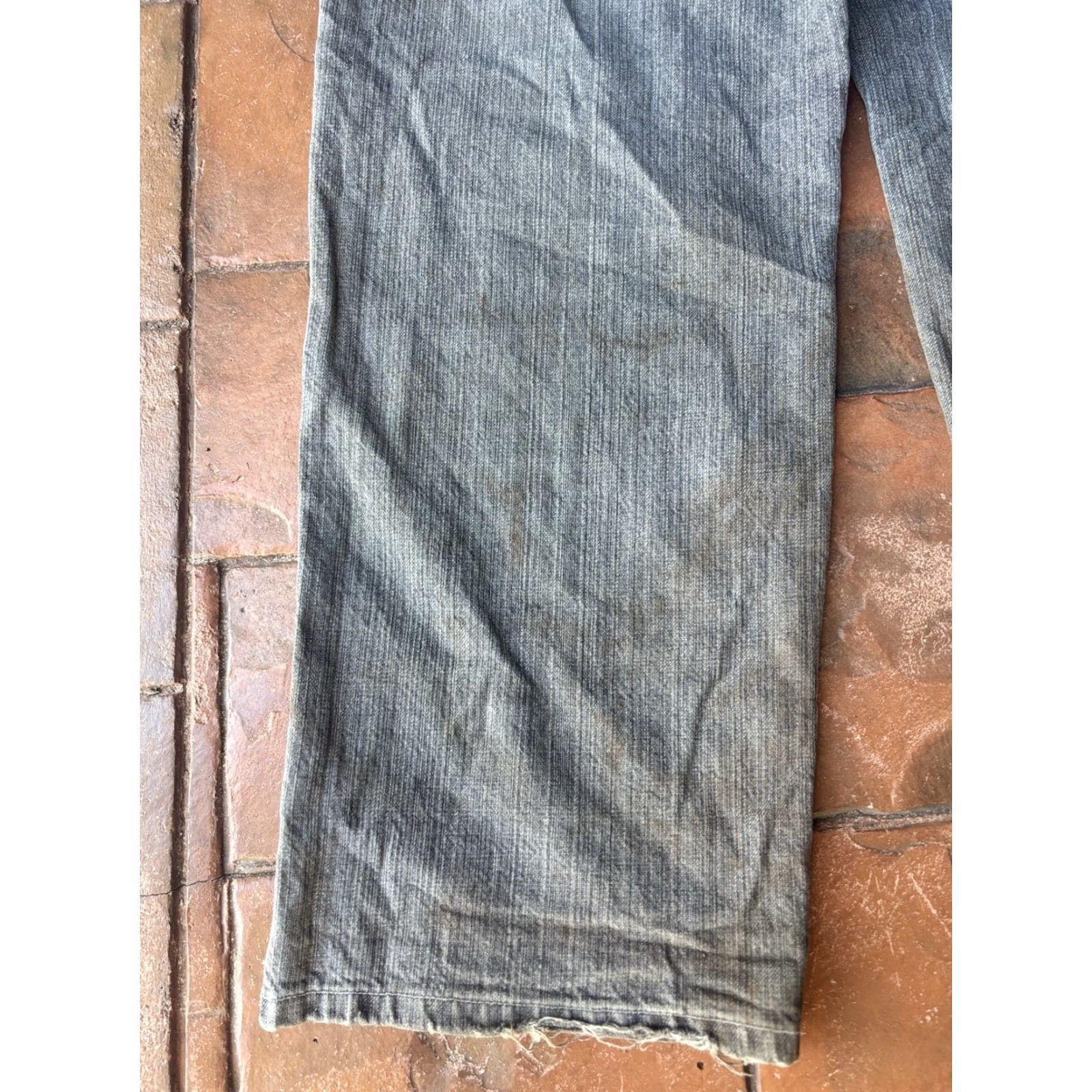 Enyce Enyce Jeans Baggy Hip Hop Wide-Leg 36 Men’s 36 Blue Denim Distressed Embroidered 90s Logo Vintage Style Grunge Shirt? Size US 36 / EU 52 - 5 Thumbnail