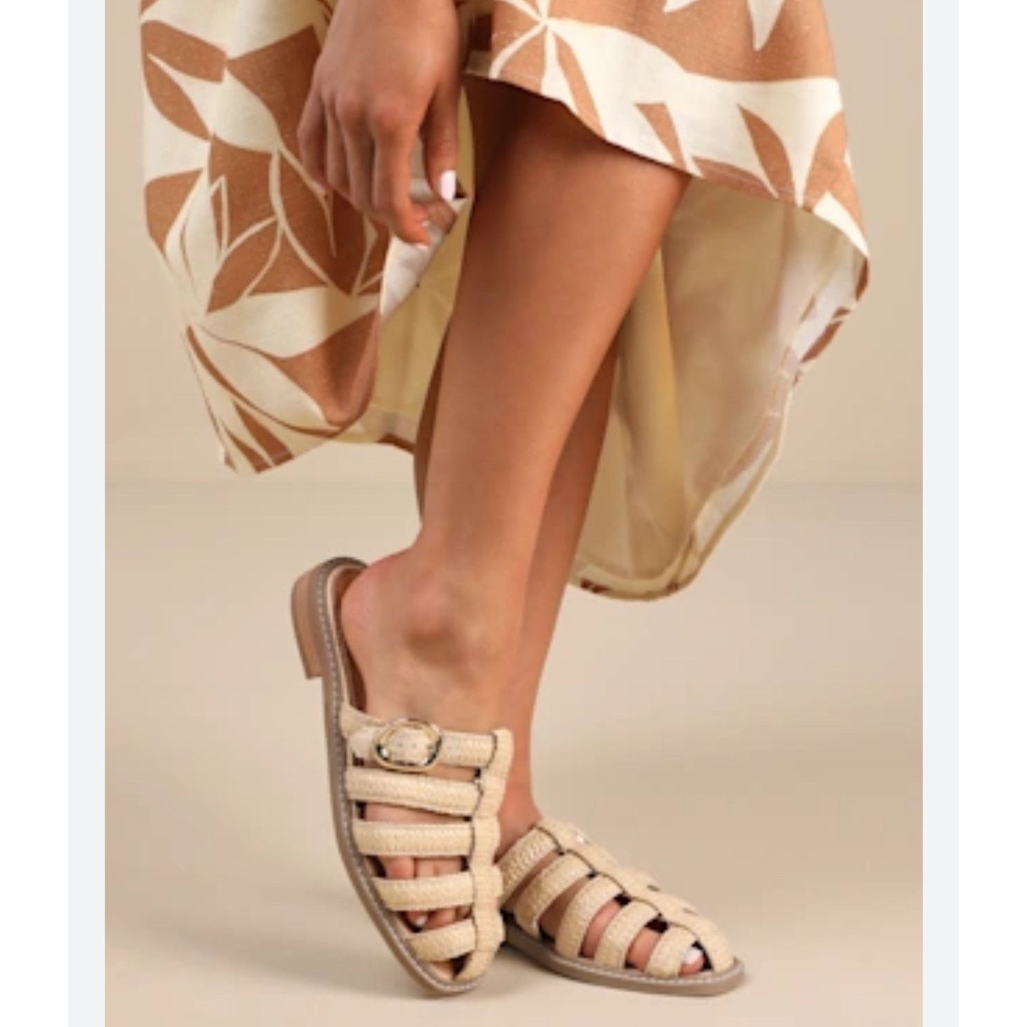 Dolce Vita DV by Dolce Vita Fyona Fisherman Flat Raffia Natural 9.5 Size US 9.5 / IT 39.5 - 1 Thumbnail