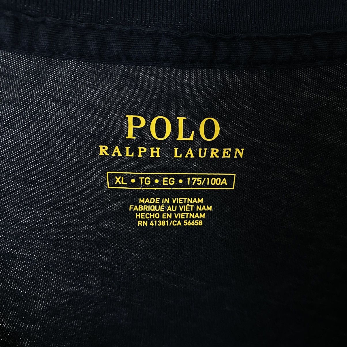 Polo Ralph Lauren Polo RL Black V Neck Women T Shirt Size XL / US 12-14 / IT 48-50 - 3 Thumbnail