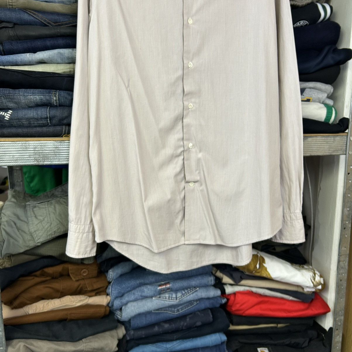 Lanvin Luxury Lanvin Basic Designer button classic shirt Size US L / EU 52-54 / 3 - 3 Thumbnail