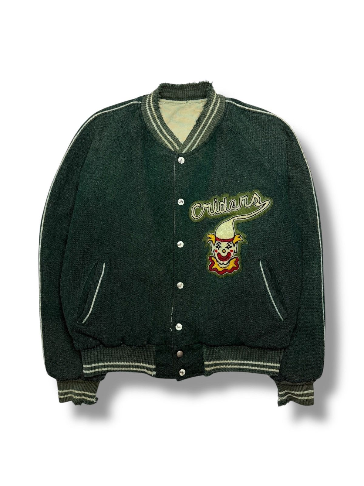 Vintage Vintage 1950’s Wool Criders Clowns Varsity Letterman Jacket Size US L / EU 52-54 / 3 - 1 Thumbnail