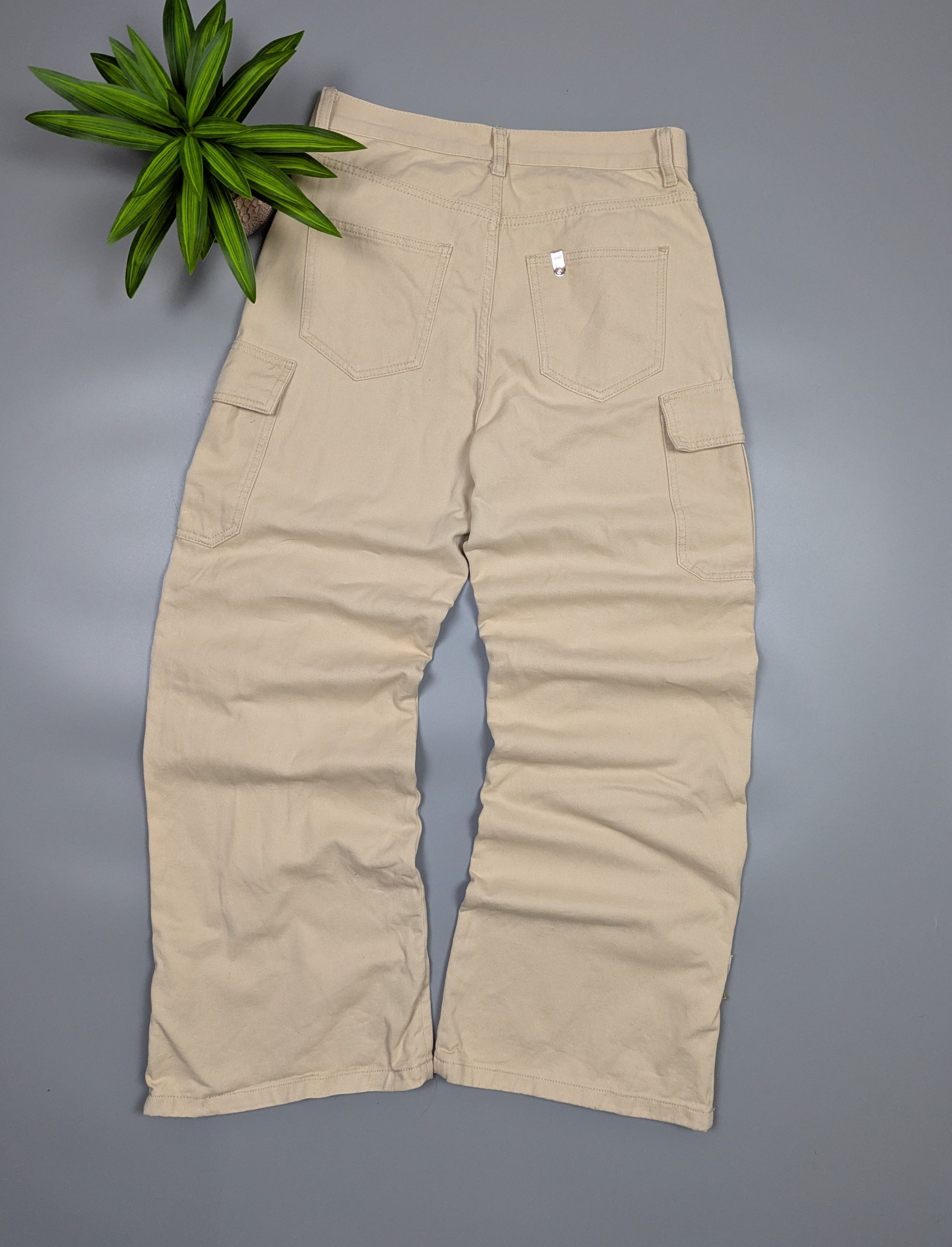 Liu Jo Liu Jo Y2K Beige Wide Leg Cargo Pants Multi Pocket Baggy Size 31" - 14 Thumbnail