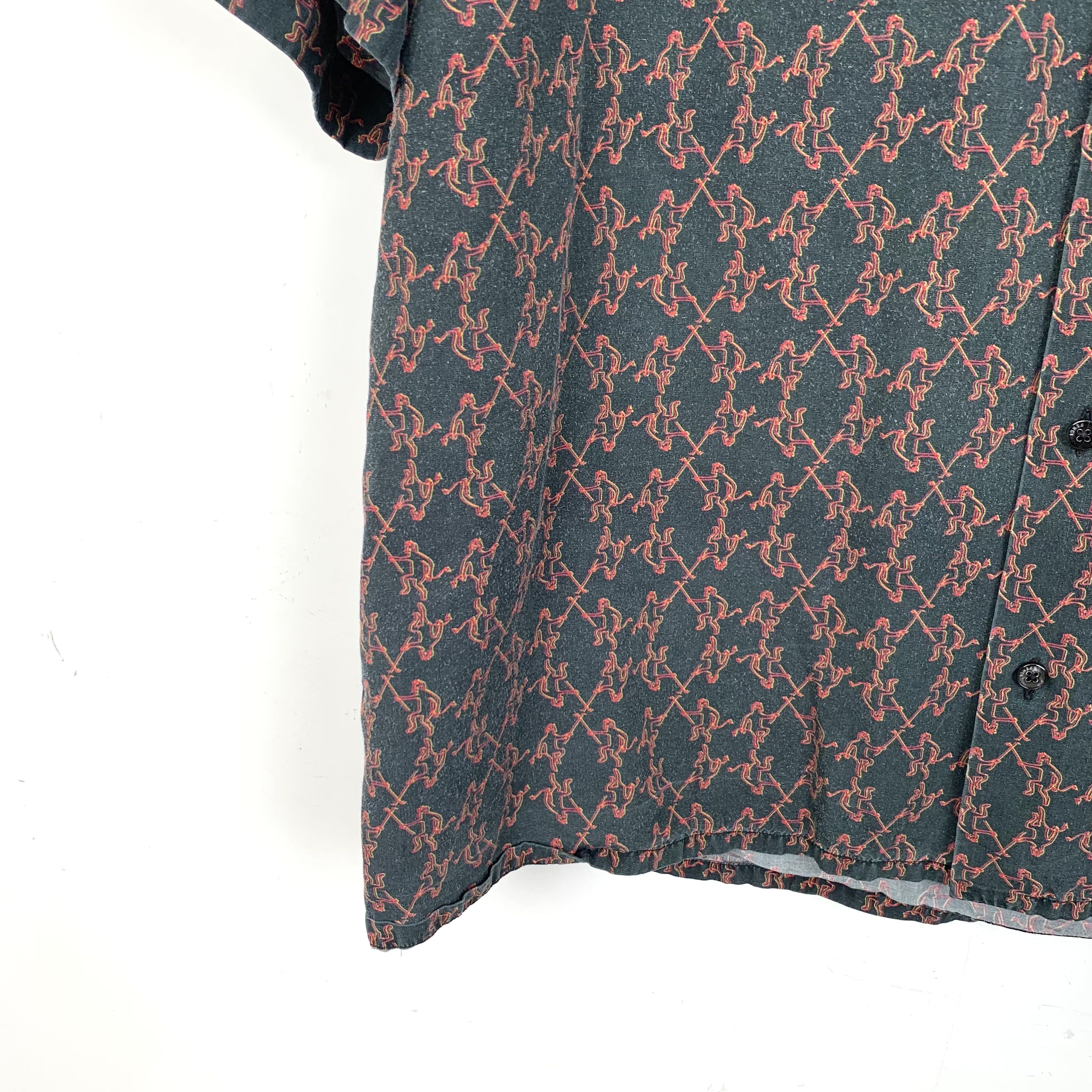 Fendi J14958 Fendi Mens Printed Button-Up Short Sleeve Shirt Size US M / EU 48-50 / 2 - 4 Thumbnail