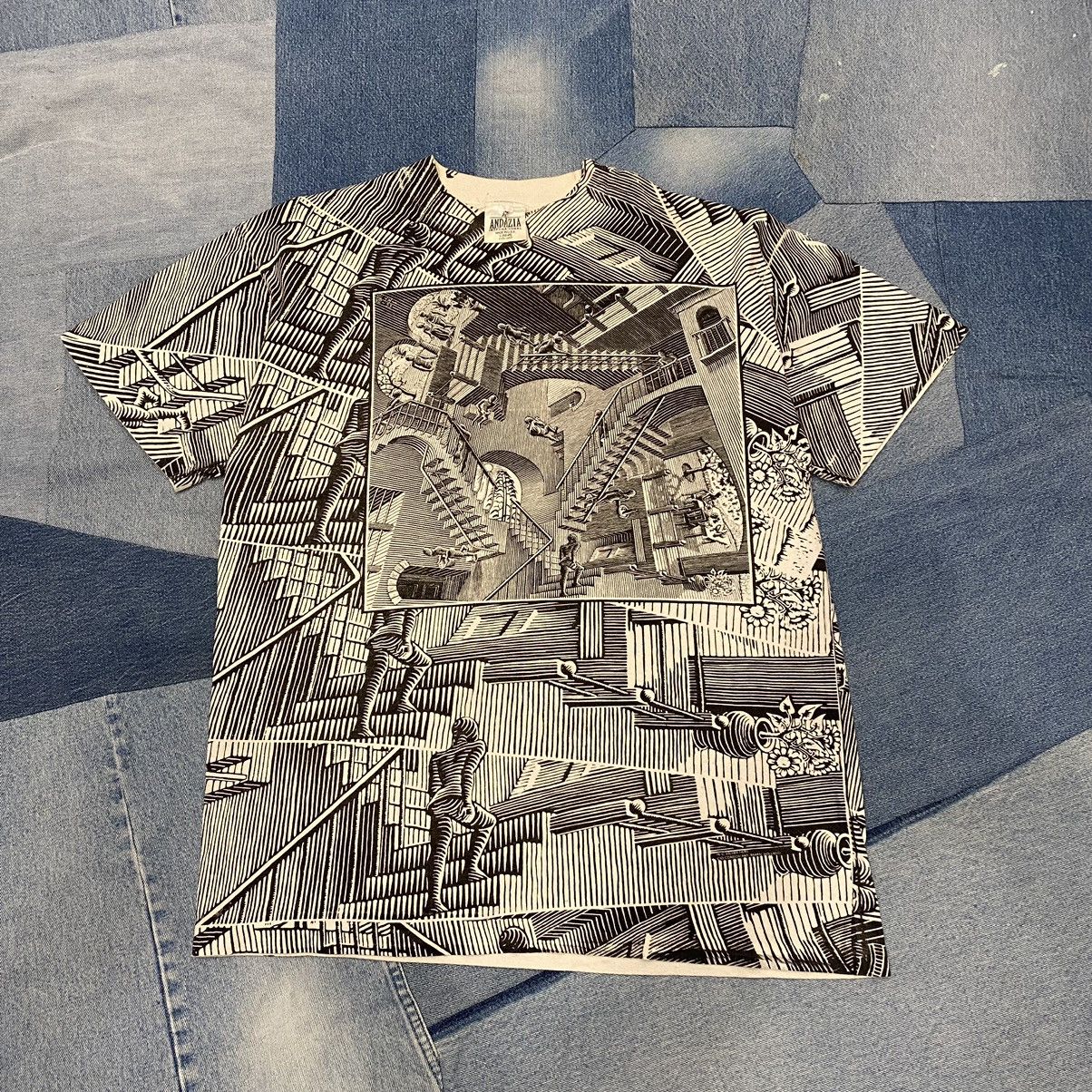 CRAZY Vintage 90s AOP MC Escher Art Tee - www.disolcolor.com