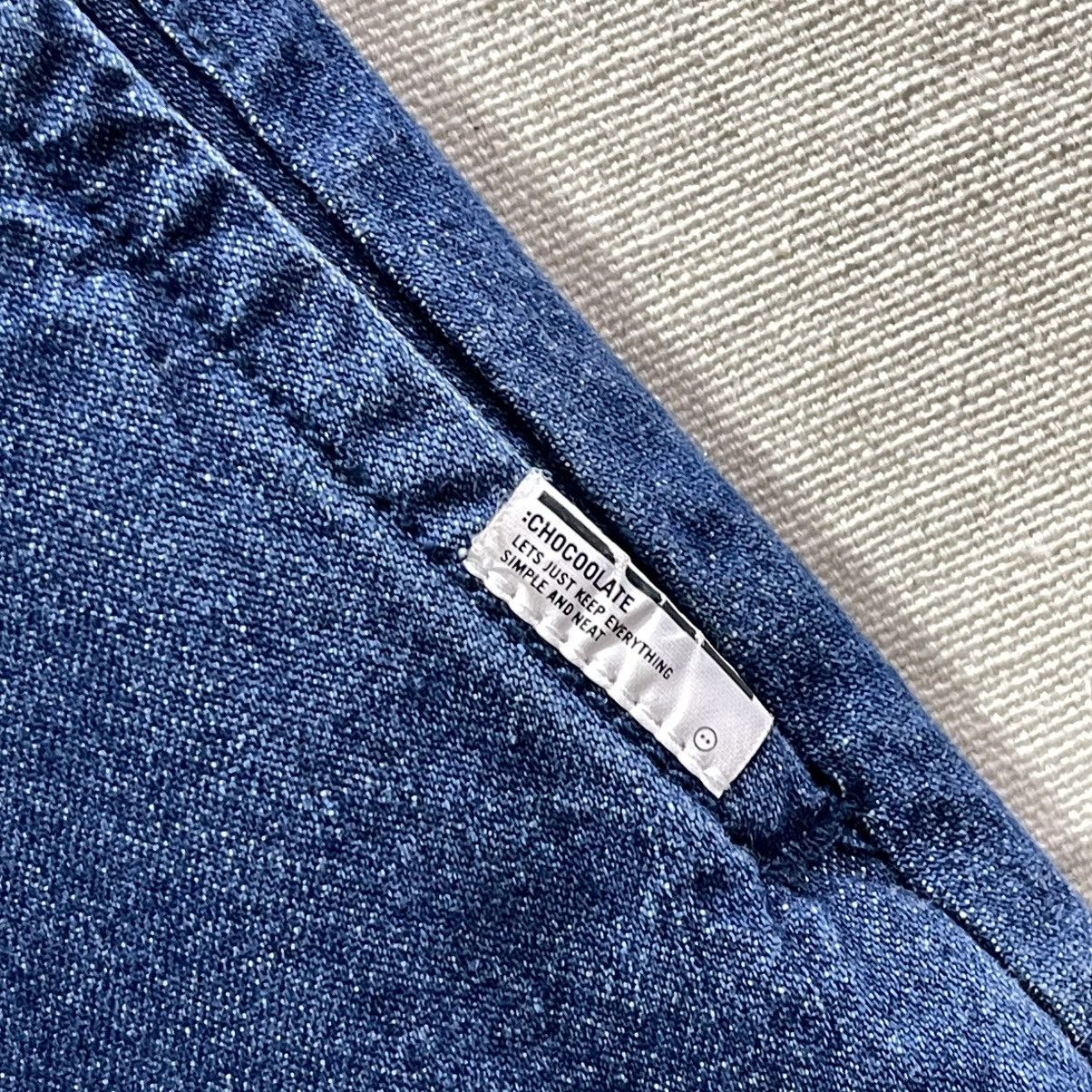 CHOCOOLATE Denim Elastic Waist A Line Faux Button Midi Skirt Size 27" / US 4 / IT 40 - 2 Thumbnail