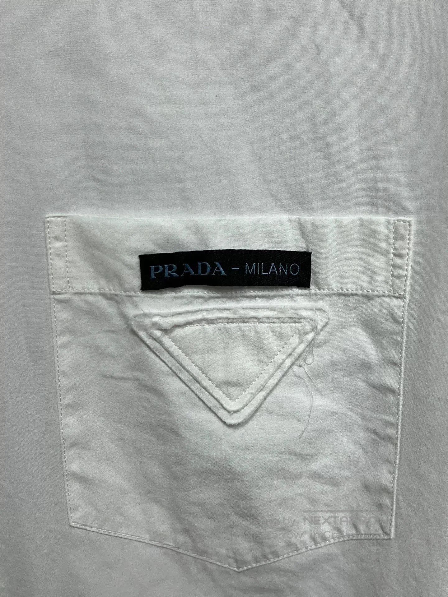 Prada prada triangle logo long sleeve shirt. Size US M / EU 48-50 / 2 - 3 Thumbnail