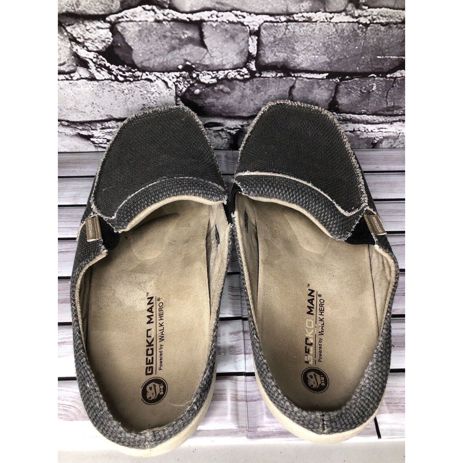 Other Gecko Man Walk Hero Arch Support Gray Canvas Fabric Mules Sh Size US 13 / EU 46 - 4 Thumbnail