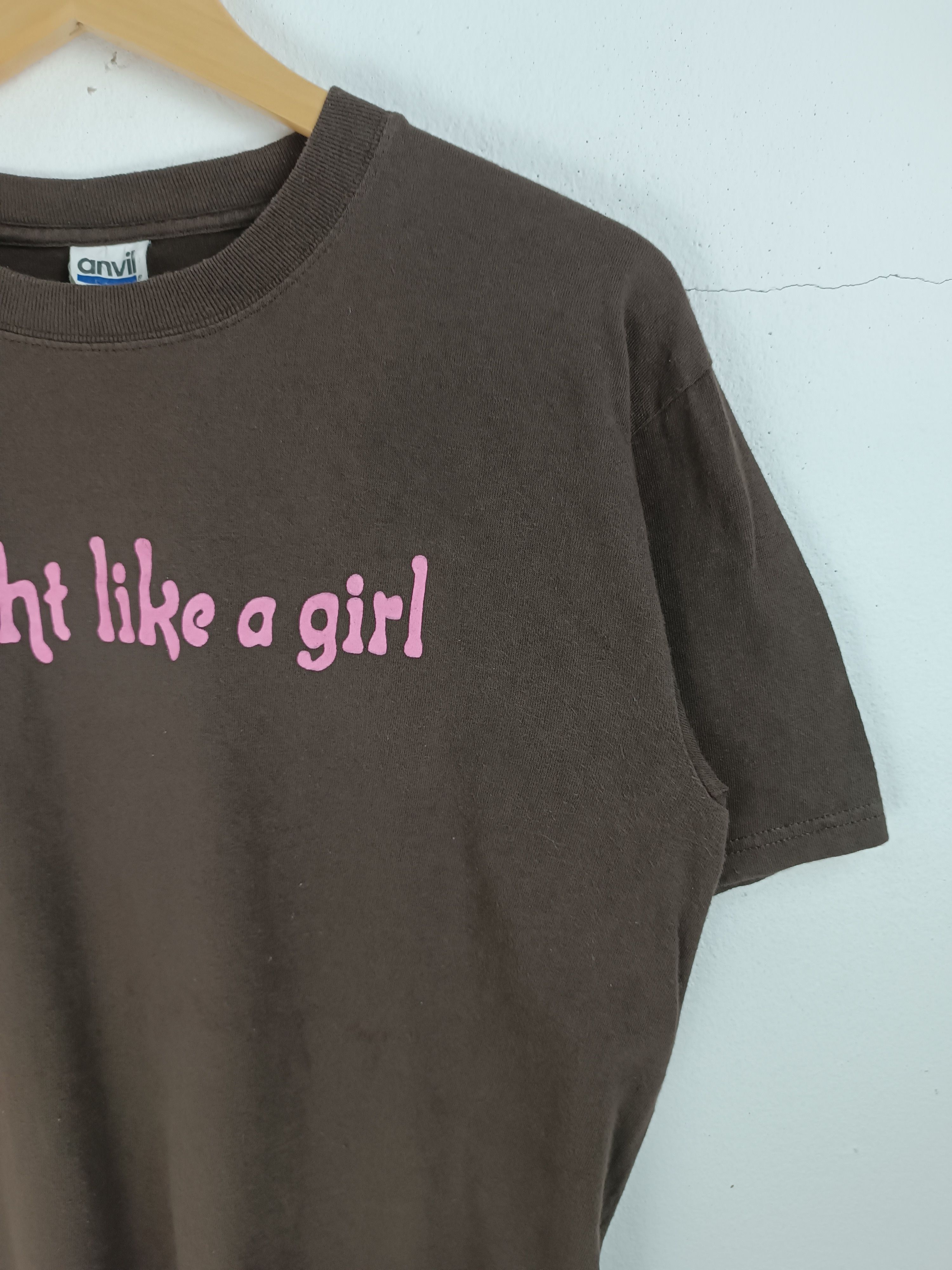 VINTAGE Y2K FIGHT LIKE A GIRL TEE ADULT HUMOR CANCER