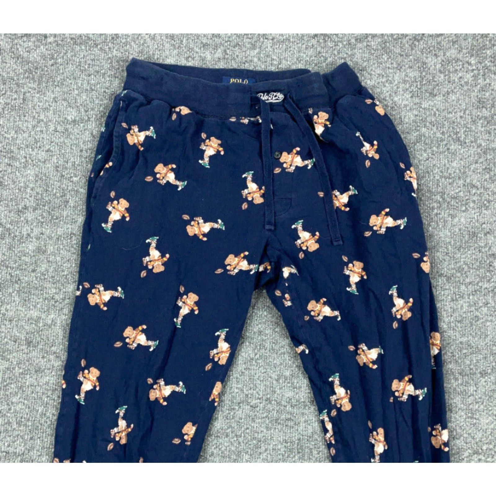 Polo Ralph Lauren Polo Ralph Lauren Polo Ralph Lauren Lounge Pants Bear Print Blue Adult Medium Sleepwear Pants Size US M / EU 48-50 / 2 - 2 Thumbnail