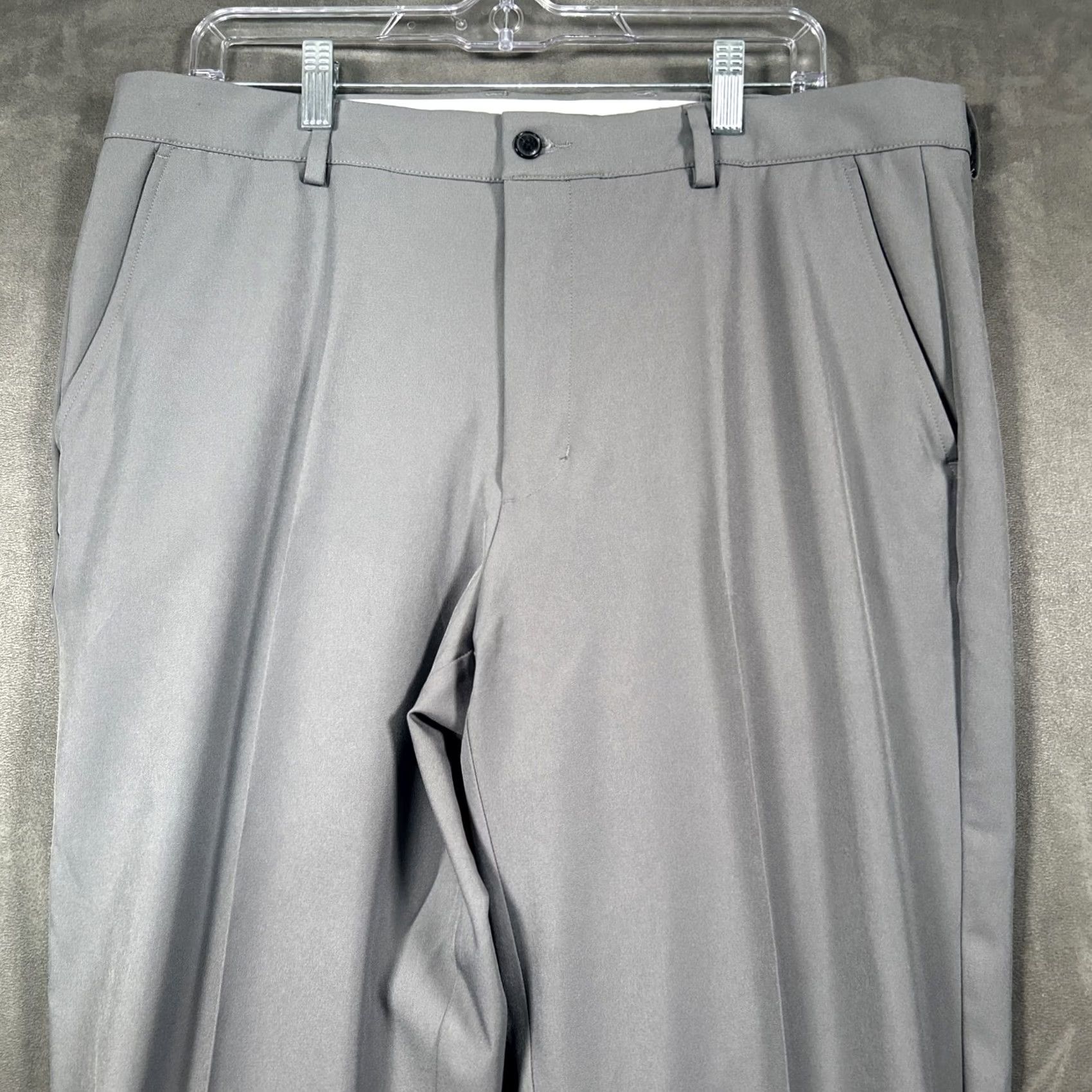 Vintage Greg Norman Golf Pants Mens 36x30 Gray Performance Stretch Pockets Size US 36 / EU 52 - 2 Thumbnail