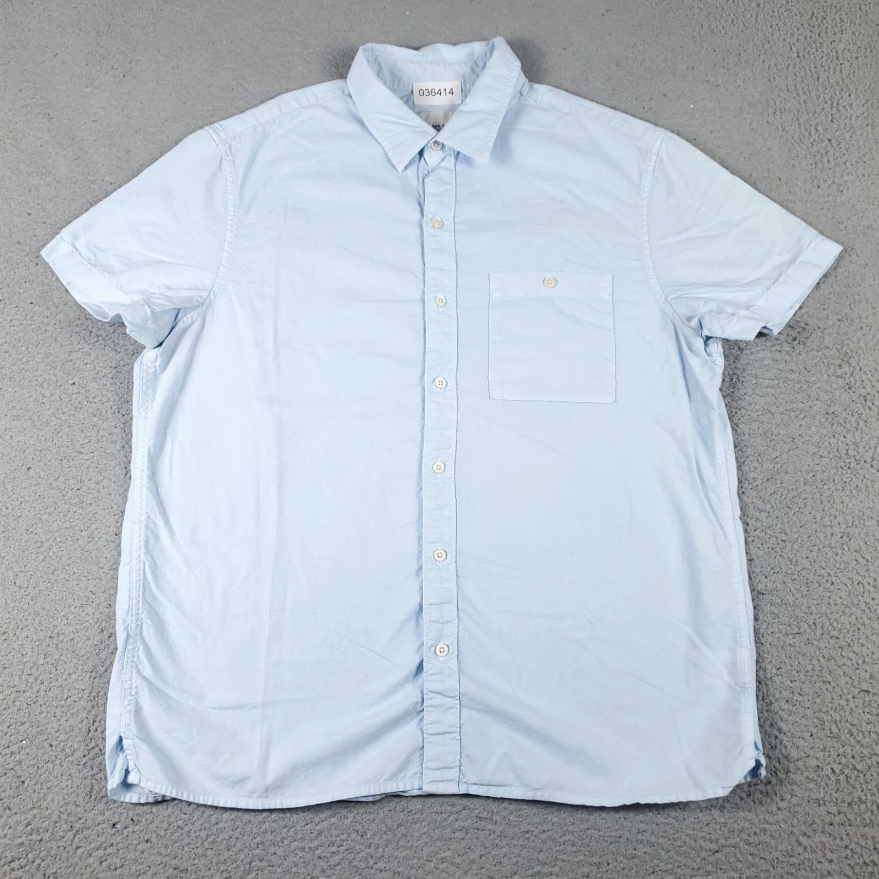 American Eagle Outfitters American Eagle Outfitters Shirt Men’s Large Blue Button-Up Short Sleeve Cotton Casual Size US L / EU 52-54 / 3 - 2 Thumbnail