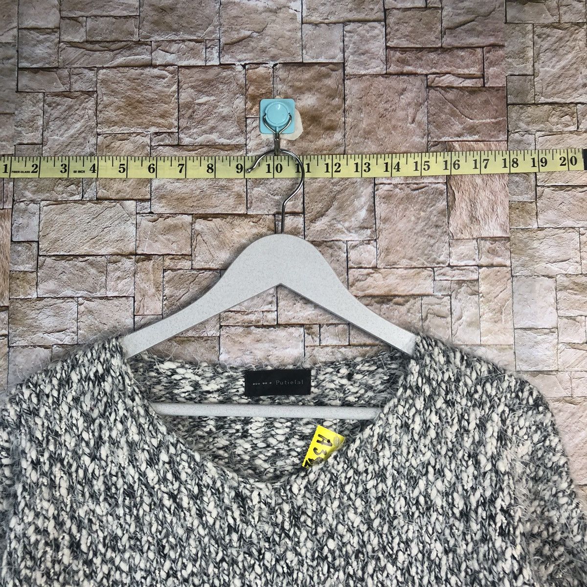 Homespun Knitwear × Japanese Brand Putielal White Shag Shaggy Fur Mohair Knitwear #A32 Size US L / EU 52-54 / 3 - 4 Thumbnail
