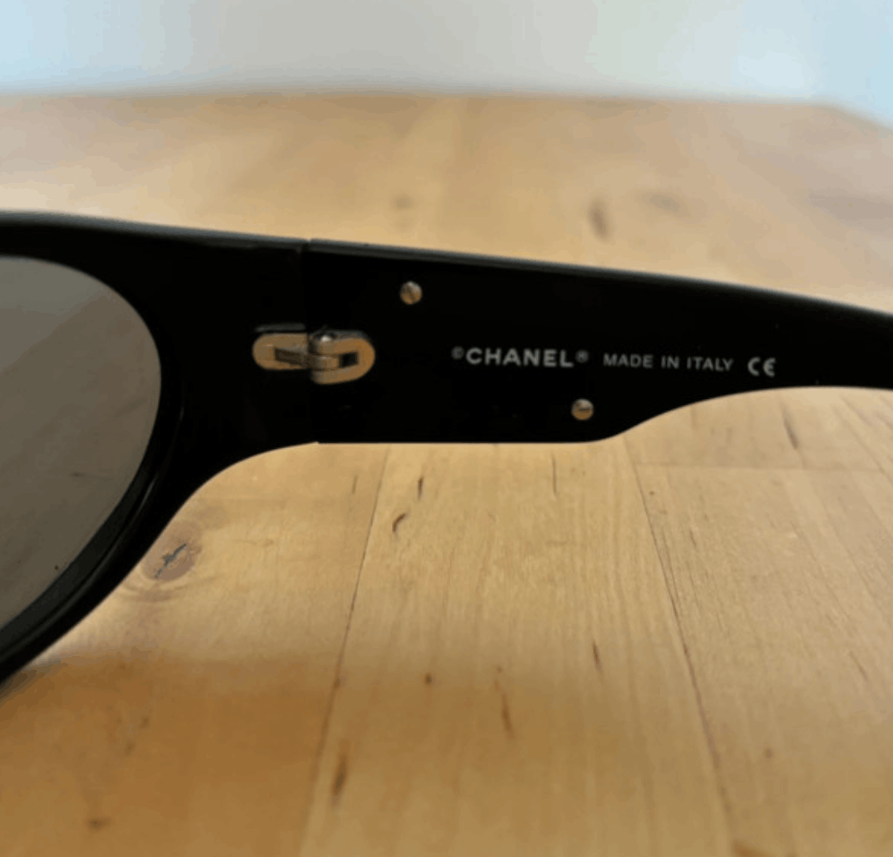 Chanel CHANEL SUNGLASSES 5073 LOGO Black Wrap Metal Vintage Iconic Size ONE SIZE - 6 Thumbnail