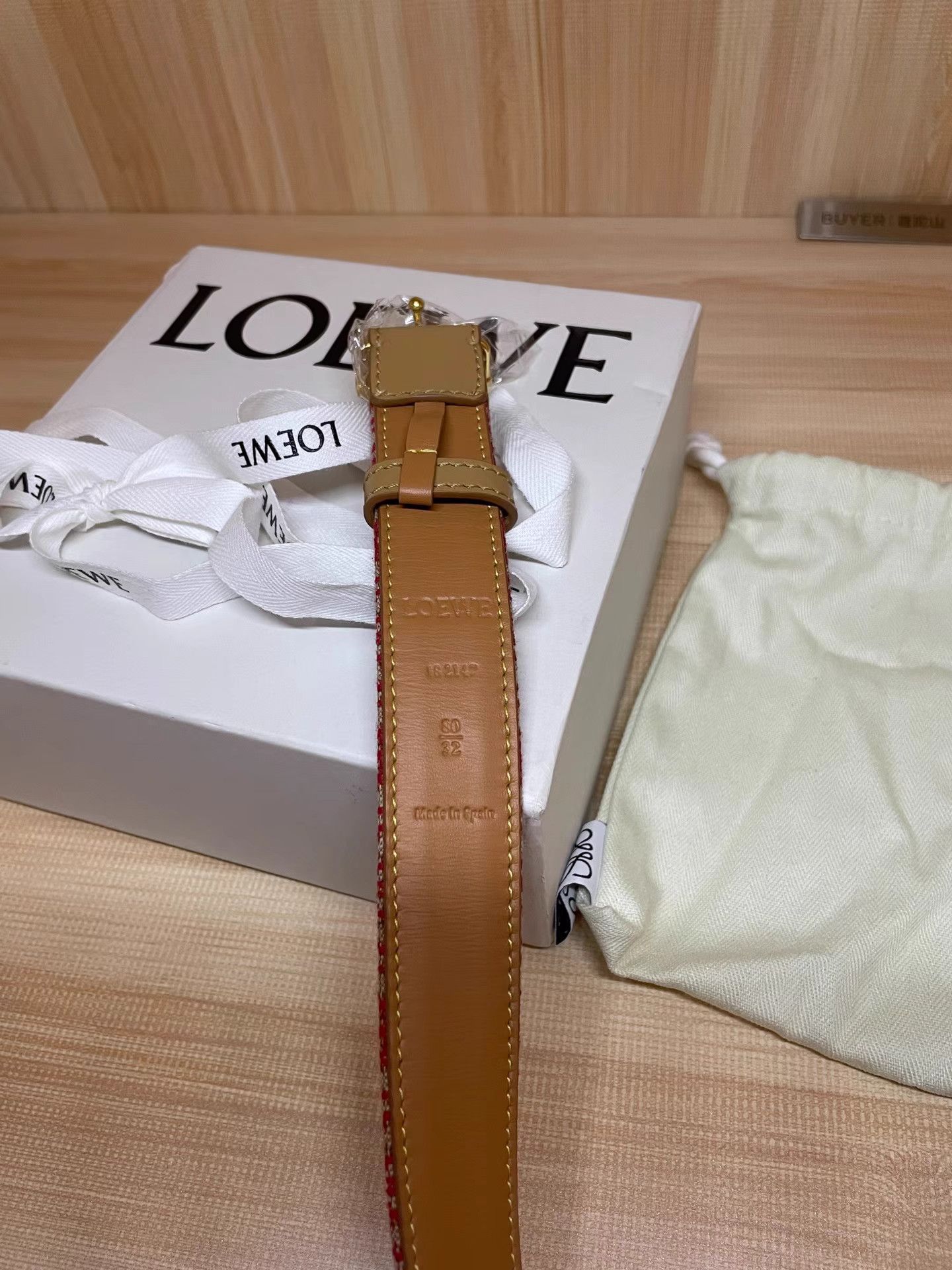 Loewe LOEWE Reversible Canvas & Leather Belt K6 Size ONE SIZE - 5 Thumbnail