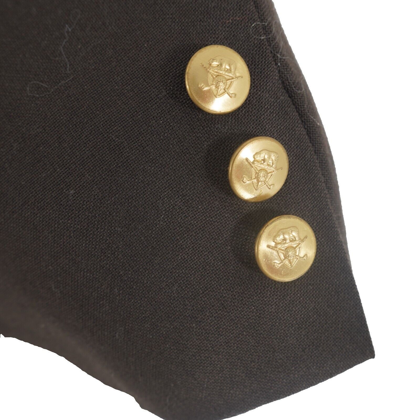 Hart Schaffner Marx Jack Nicklaus Golden Bear Wool Brown 2 Gold Button Blazer 44 Size 44L - 2 Thumbnail