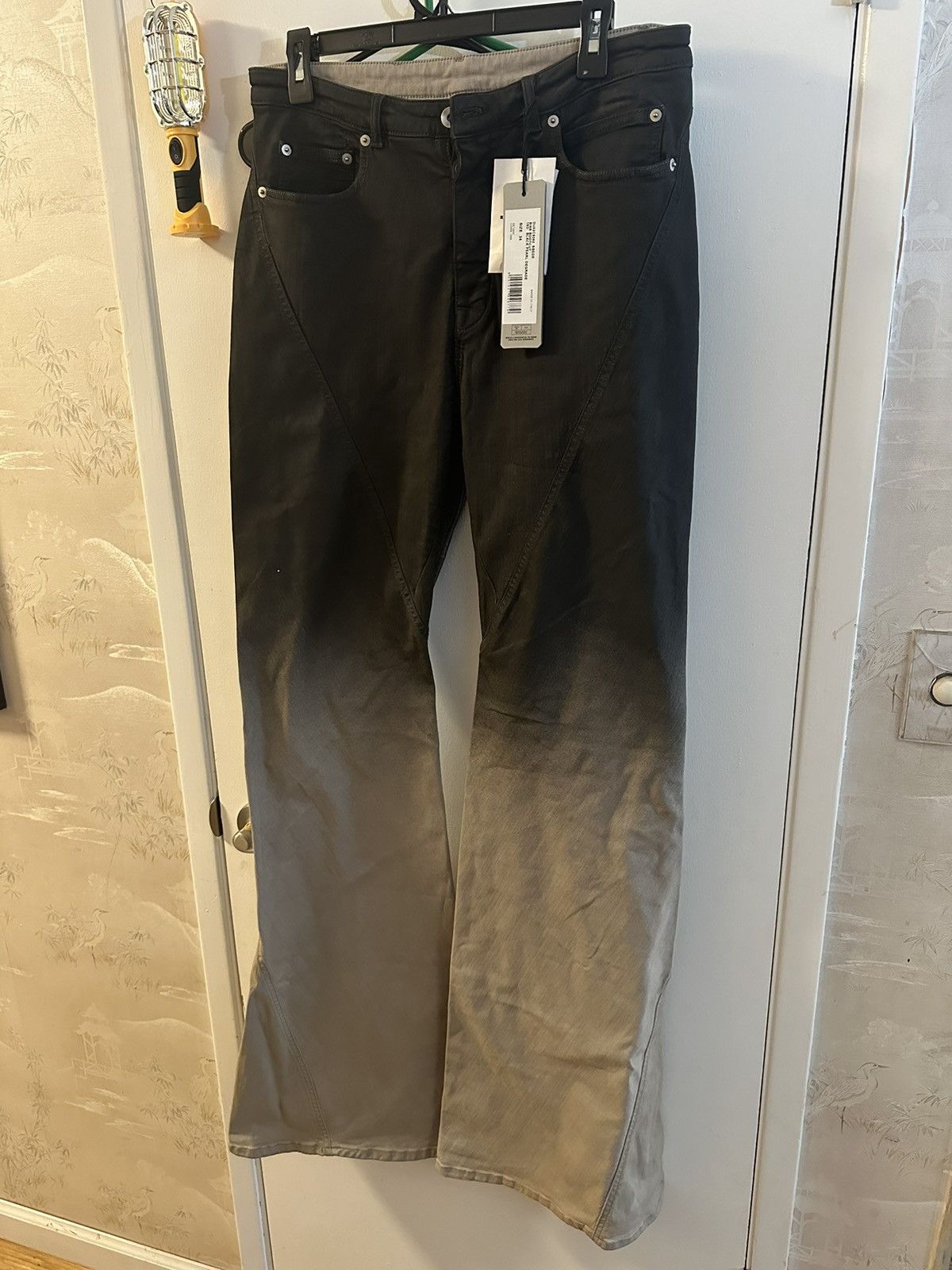 Rick Owens Rick Owens Drkshdw Bias Bootcut Jeans Black Pearl Size 34 Size US 34 / EU 50 - 1 Thumbnail