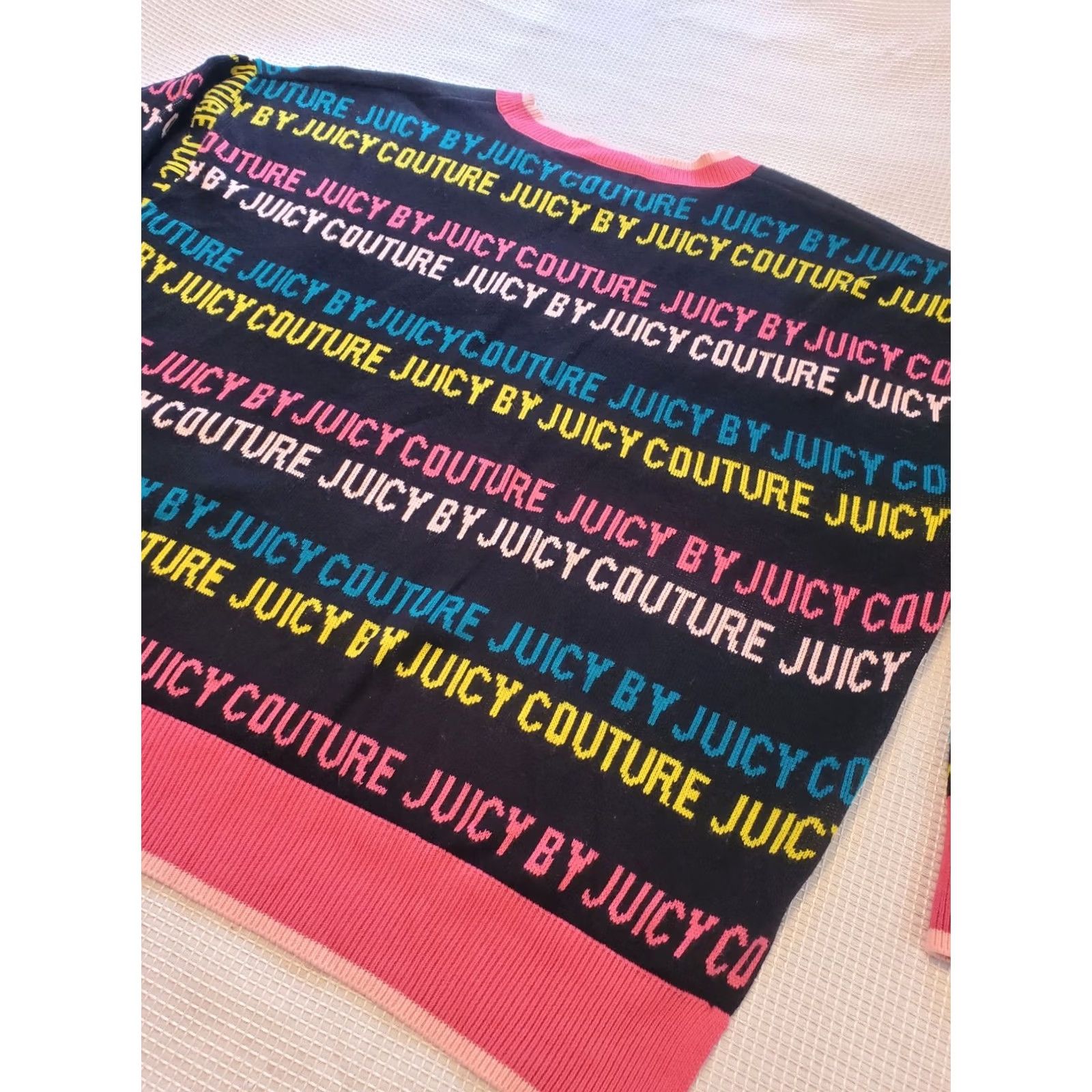 Juicy Couture Juicy Couture Sweater Womens XXL Y2K Rainbow Logo Boxy Knit Pullover Multicolor Size XXL / US 16-18 / IT 52-54 - 4 Thumbnail