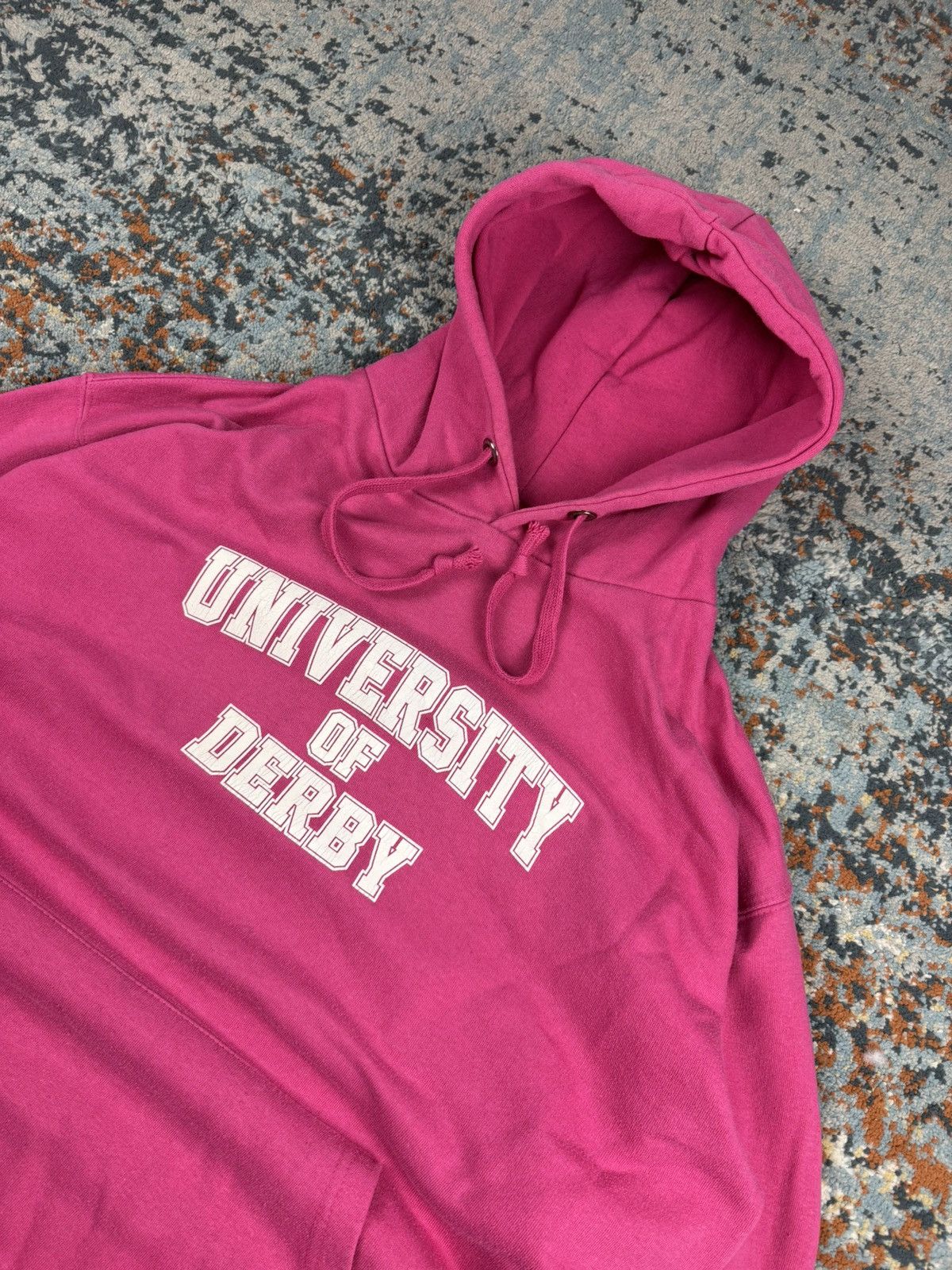 Vintage Vintage 90s University of Derby college oversized hoodie Y2K Size US XL / EU 56 / 4 - 3 Thumbnail