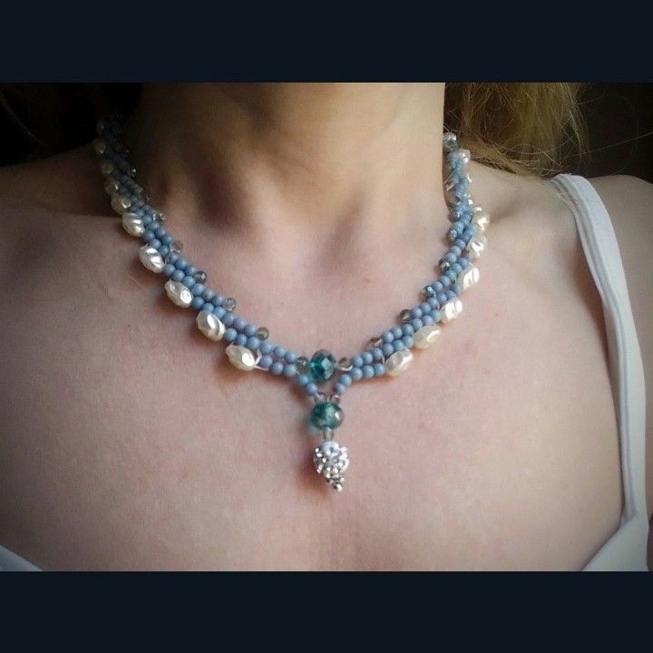 Handmade Necklace Elegant Vintage Style Earrings Pearls. Size ONE SIZE - 6 Thumbnail