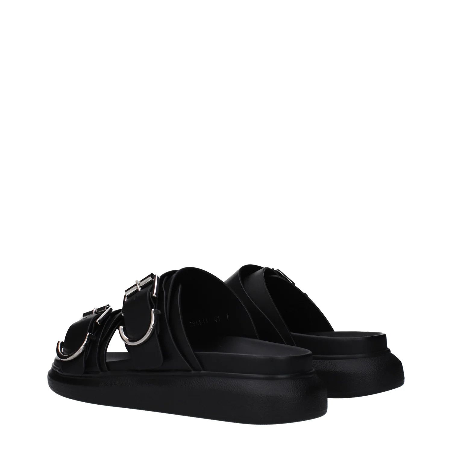 Alexander McQueen ob1o1e0225 Leather Slippers in Black Size US 8 / EU 41 - 4 Thumbnail