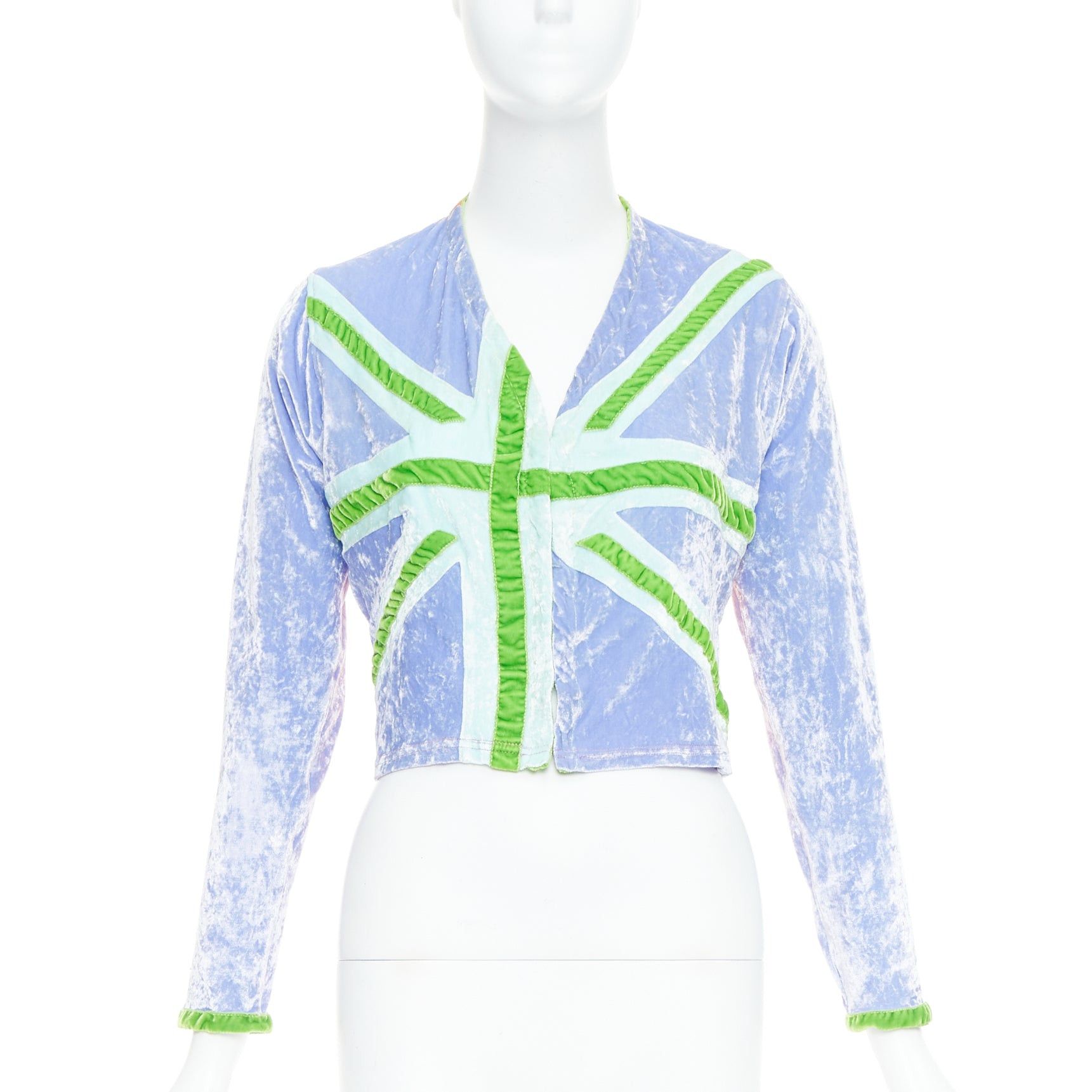 Voyage rare VOYAGE INVEST IN THE ORIGINAL green purple orange union jack cropped cardigan M Size M / US 6-8 / IT 42-44 - 1 Thumbnail