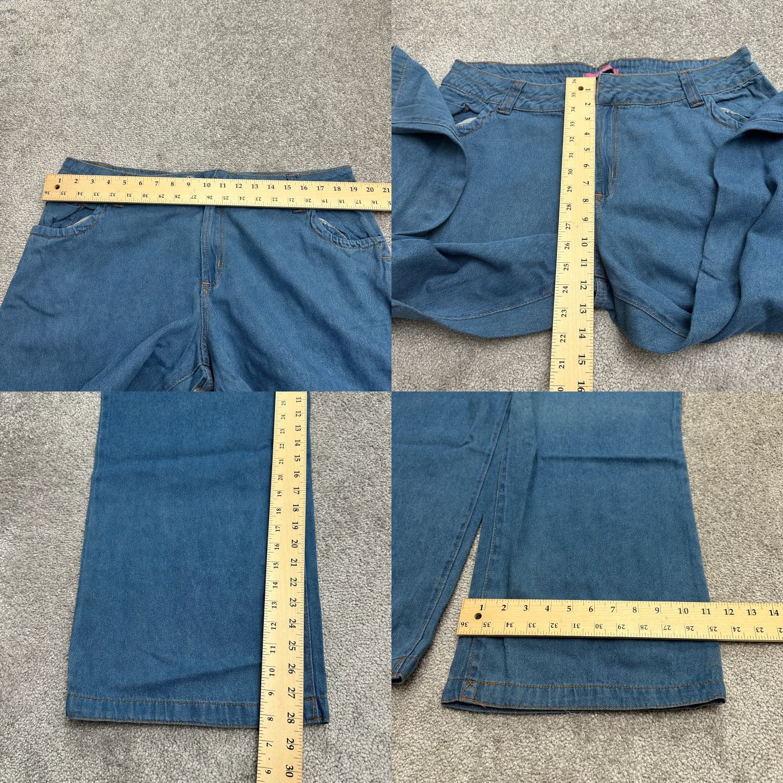 Vintage Woman Within Denim Jeans Womens 18WP Blue Straight Casual NWOT 38x28 Size 40" / US 18 - 8 Thumbnail