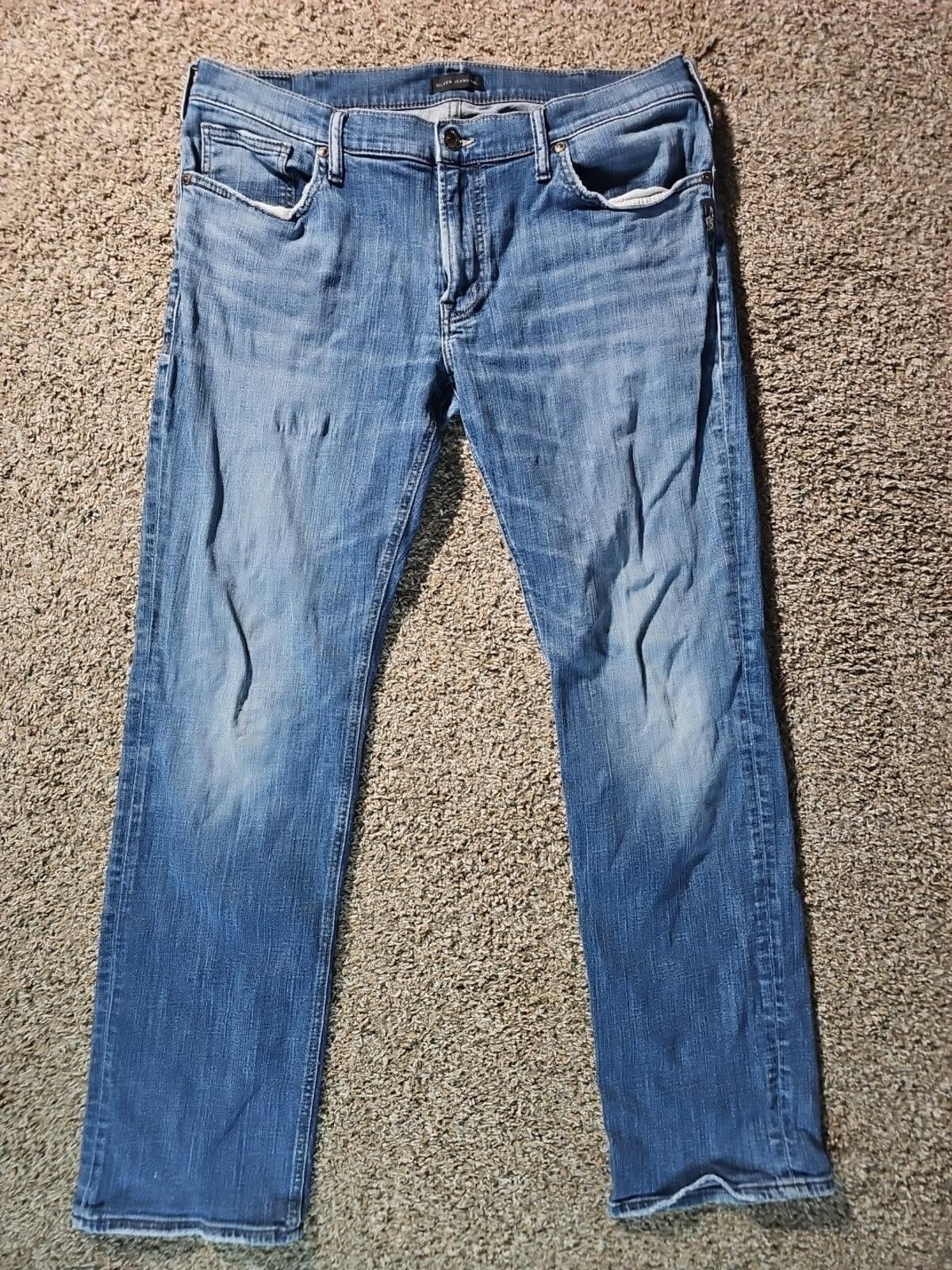 Silver Jeans Co. Silver Jeans Allan Mens 36x34 Jeans Size US 36 / EU 52 - 1 Thumbnail