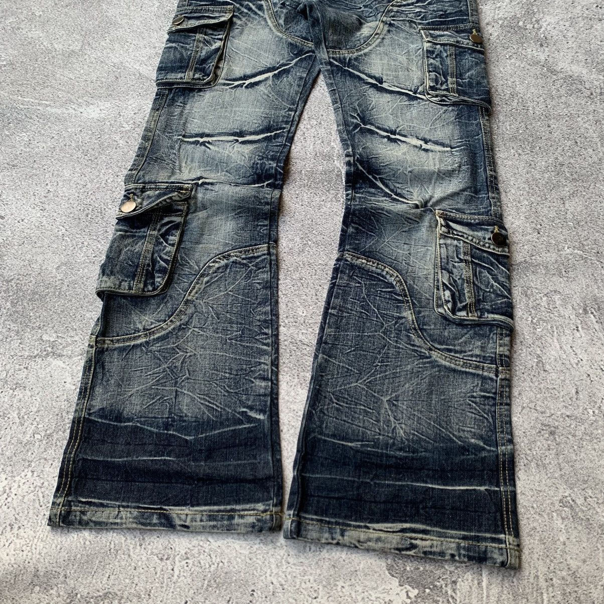 If Six Was Nine × Japanese Brand × Le Grande Bleu (L.G.B.) Lowbox Cargo multipocket Flare Denim Jeans Size US 31 - 3 Thumbnail