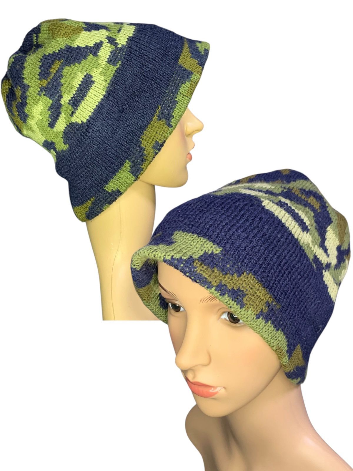 Japanese Brand × Kapital × Vintage Crochet Knitting Big Beanie Hat Army Japan Style Size ONE SIZE - 1 Thumbnail
