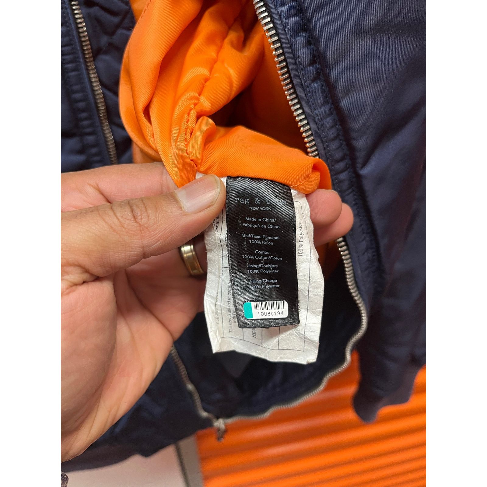 Rag & Bone Rag & Bone - Manston Recycled Nylon Bomber / M / Blue Size US M / EU 48-50 / 2 - 7 Thumbnail